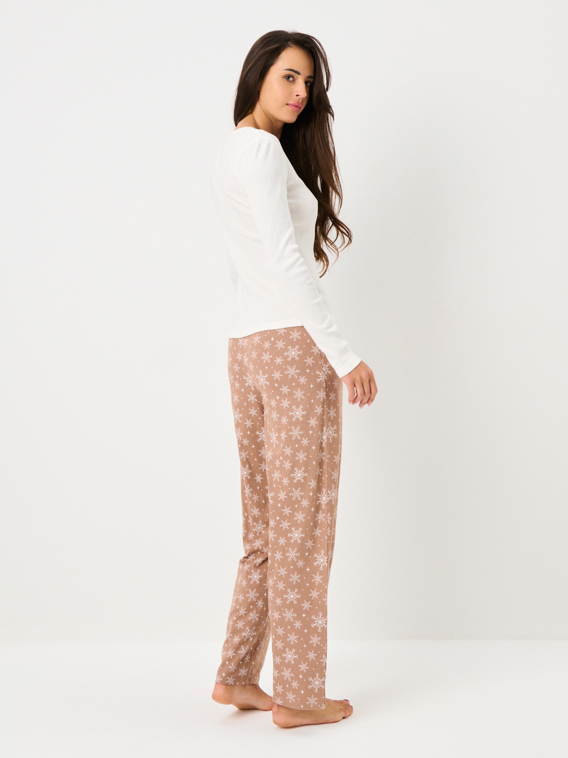 Sinsay - Βαμβακερή πιτζάμα δύο τεμαχίων - λευκο φωτογραφία