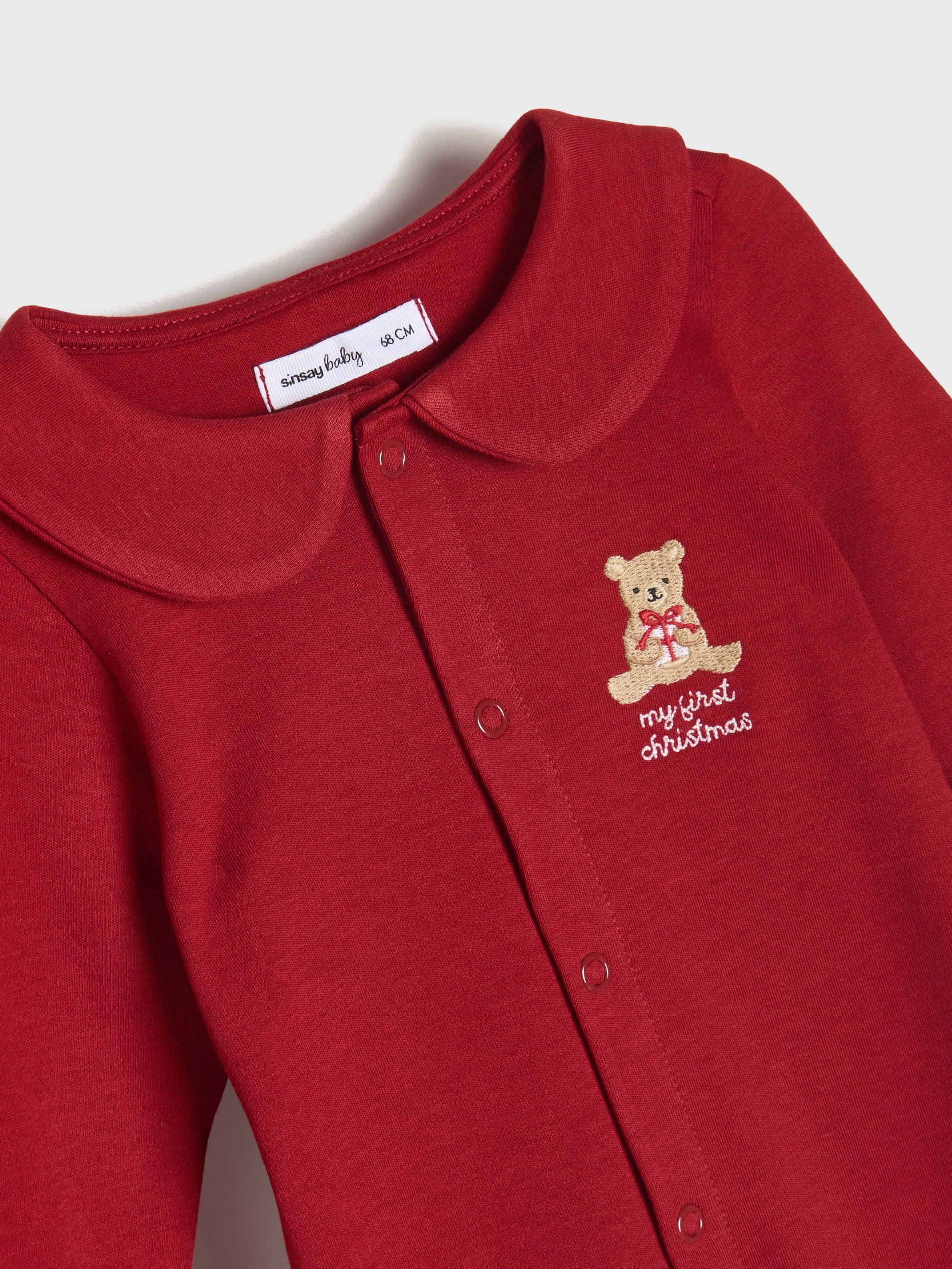 Sinsay - Ρόμπερ με γιακά - burgundy φωτογραφία