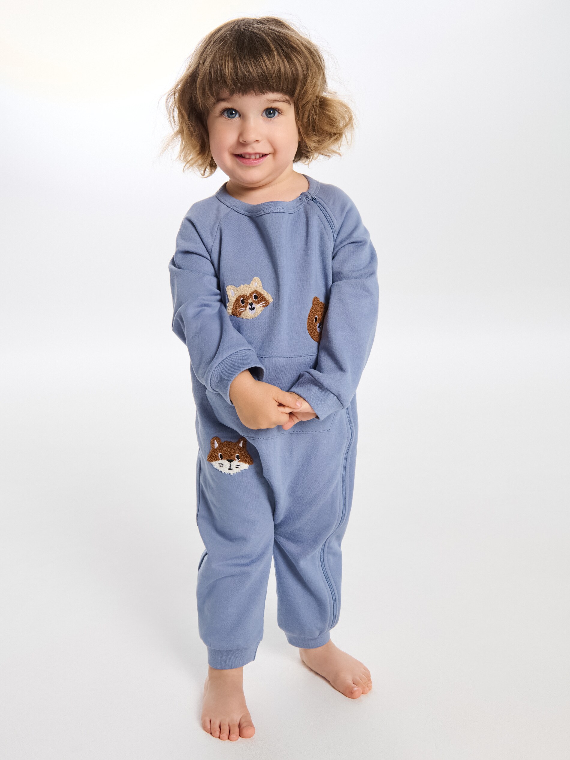 Sinsay - Βαμβακερή βρεφική φόρμα ύπνου - μπλε φωτογραφία