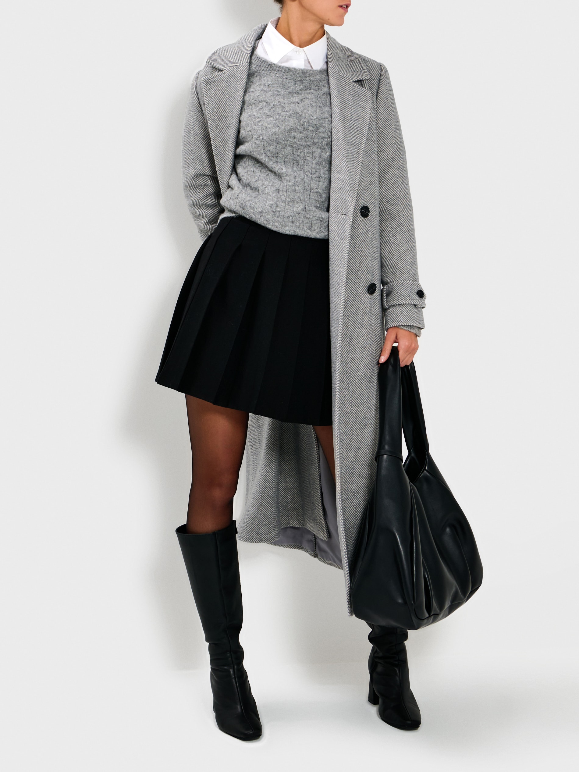 Sinsay - Sweter w prążki - szary