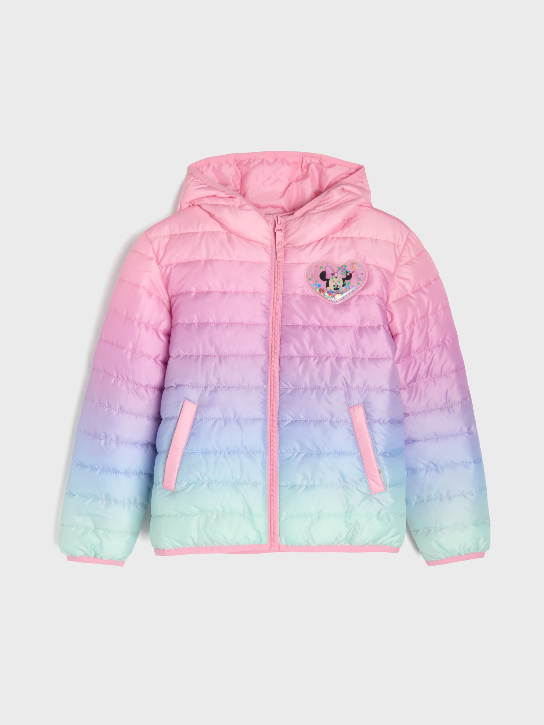 Sinsay - Pikowana kurtka puffer z kapturem Minnie Mouse - wielobarwny