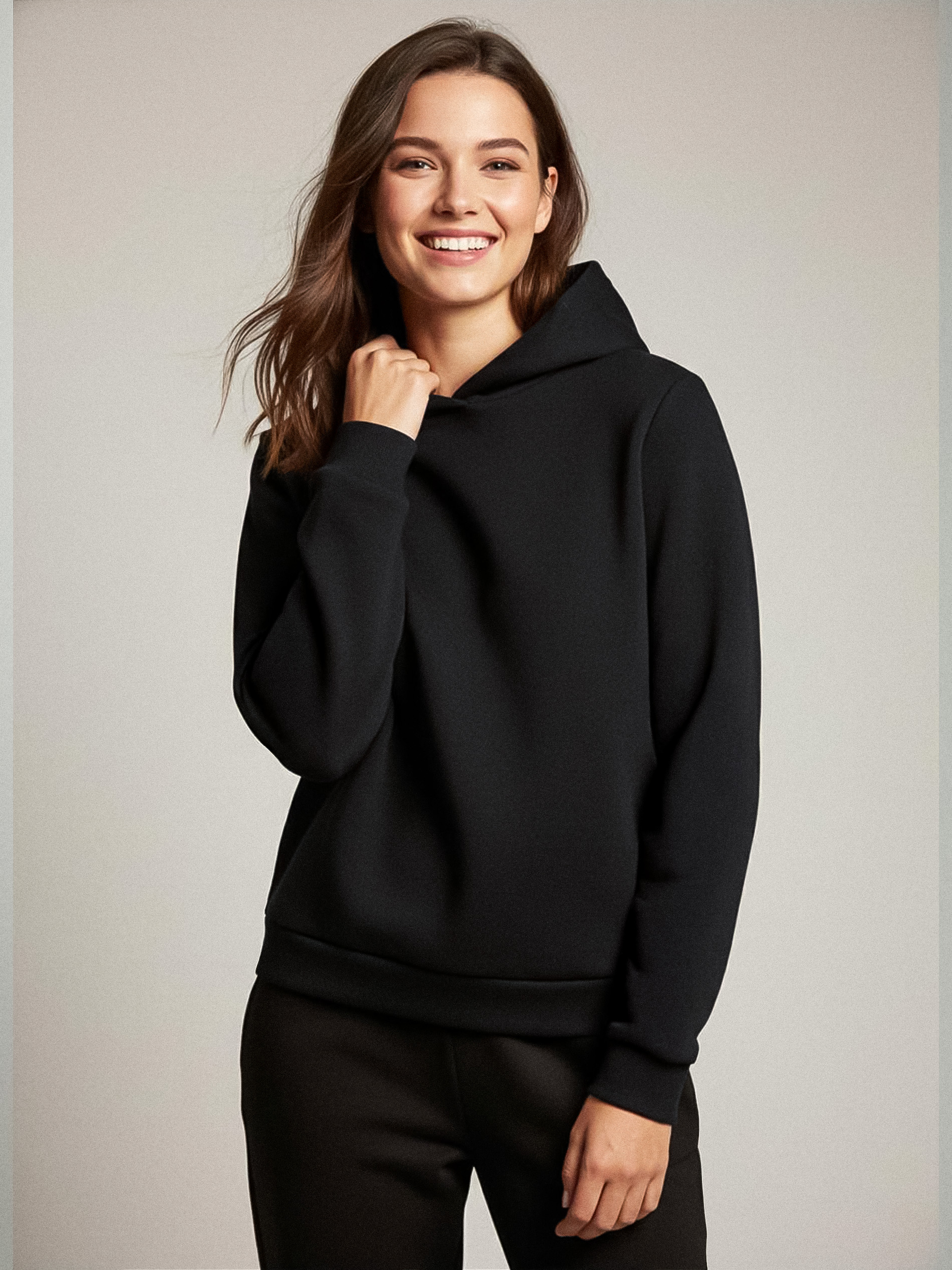 Sinsay - Bluza z kapturem basic - czarny