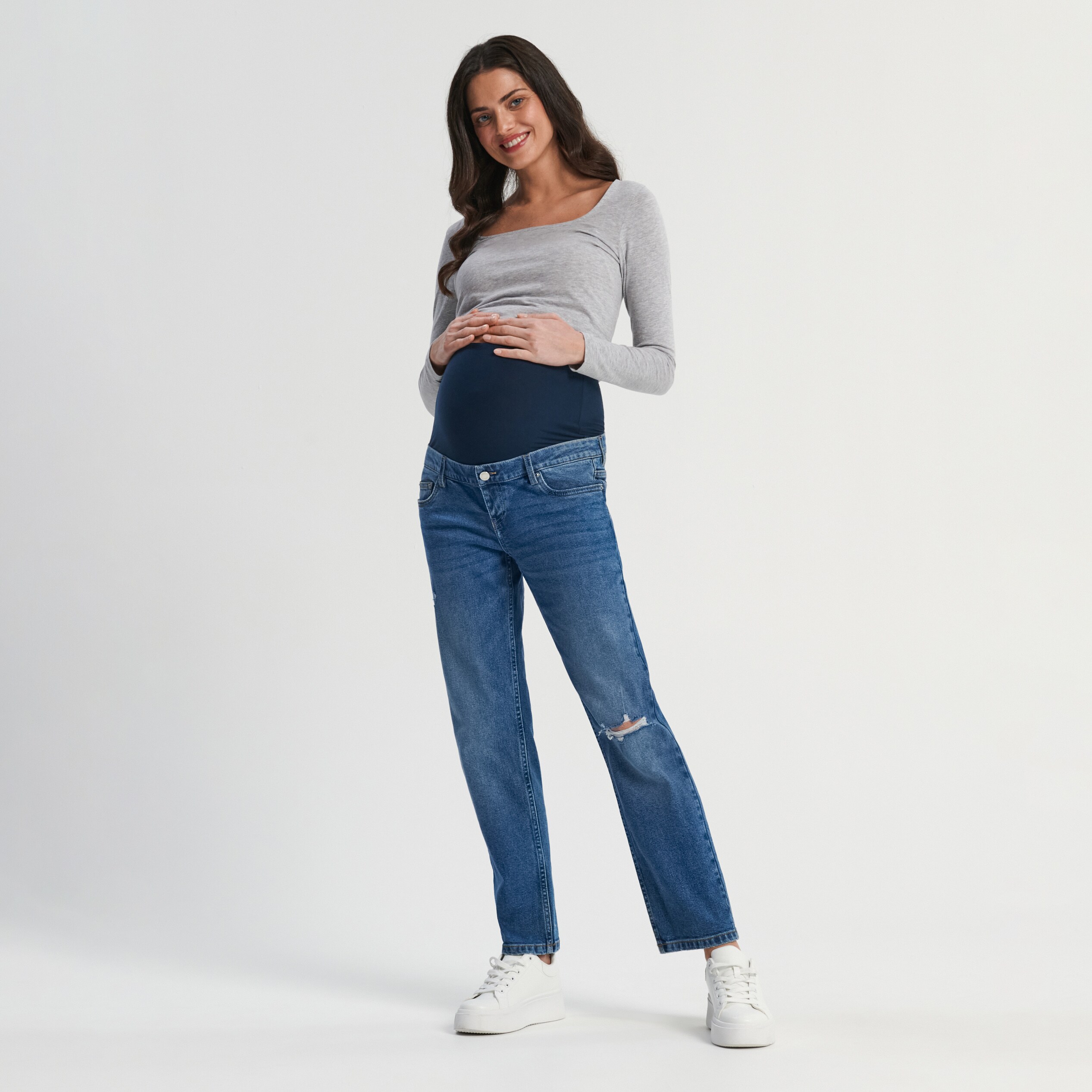 Sinsay - High waist straight farmer - Kék akciós termékkép 1