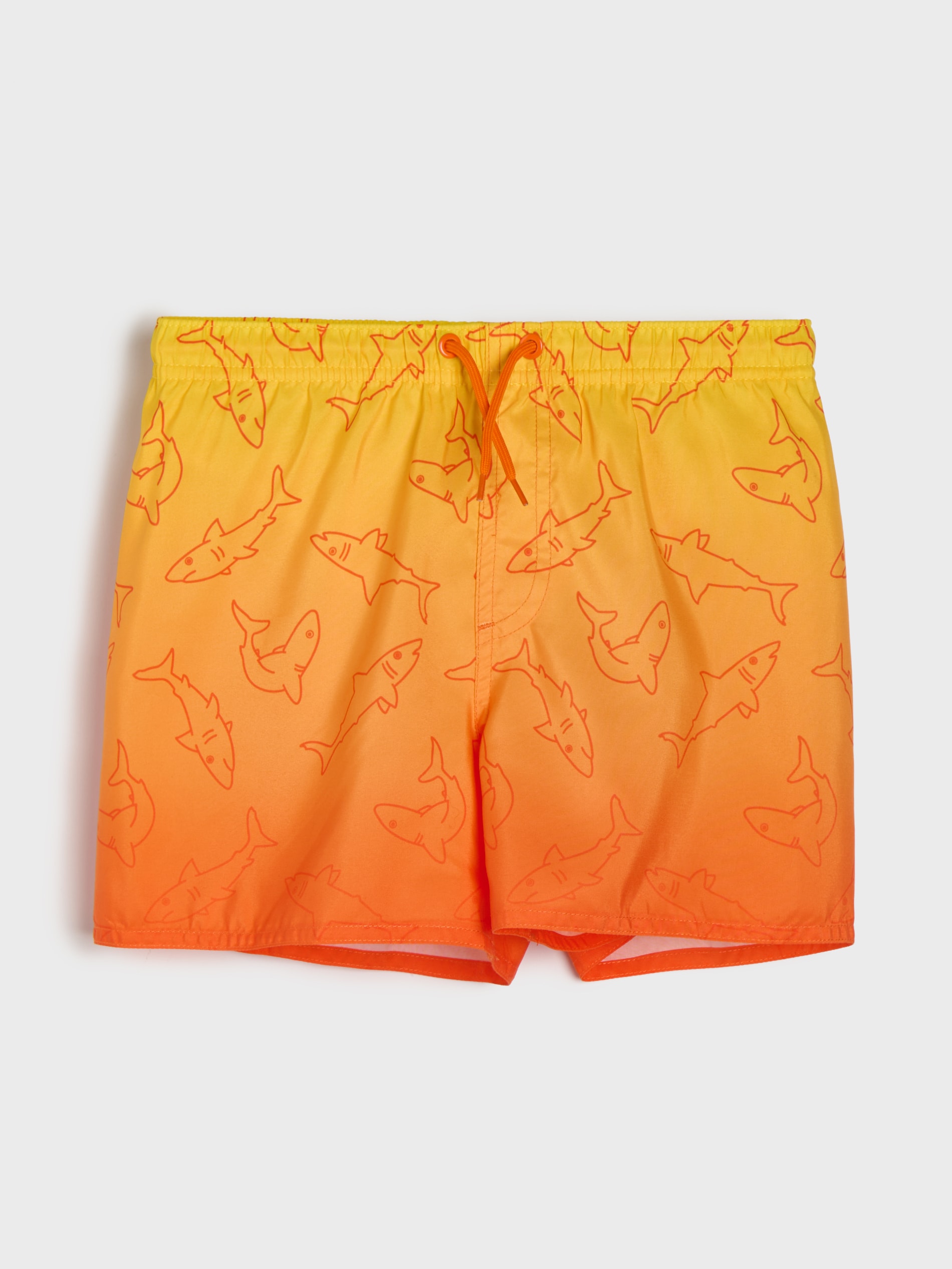 Sinsay - Szorty kąpielowe ombre z motywem rekinów - wielobarwny