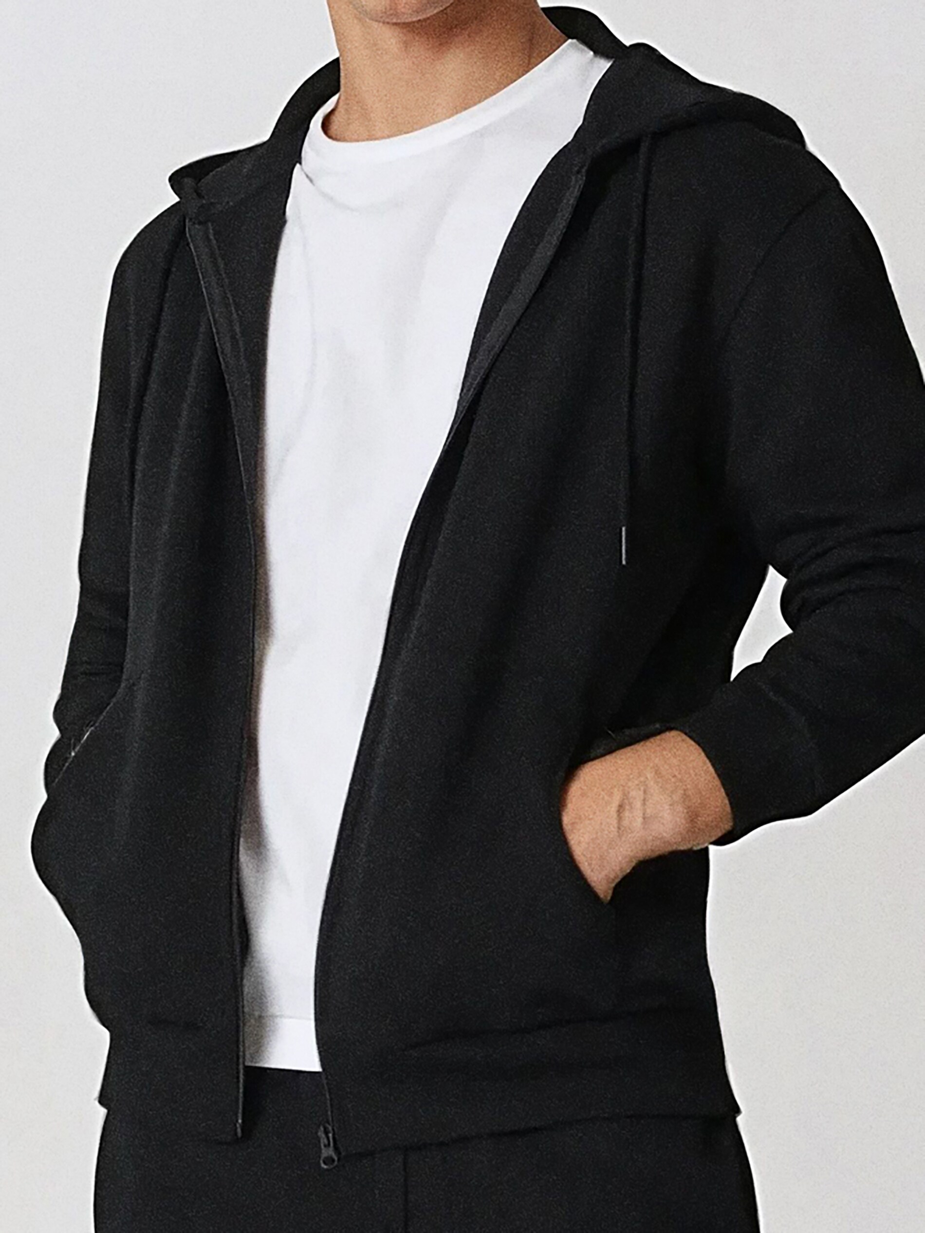 Sinsay - Φούτερ με κουκούλα - μαυρο φωτογραφία