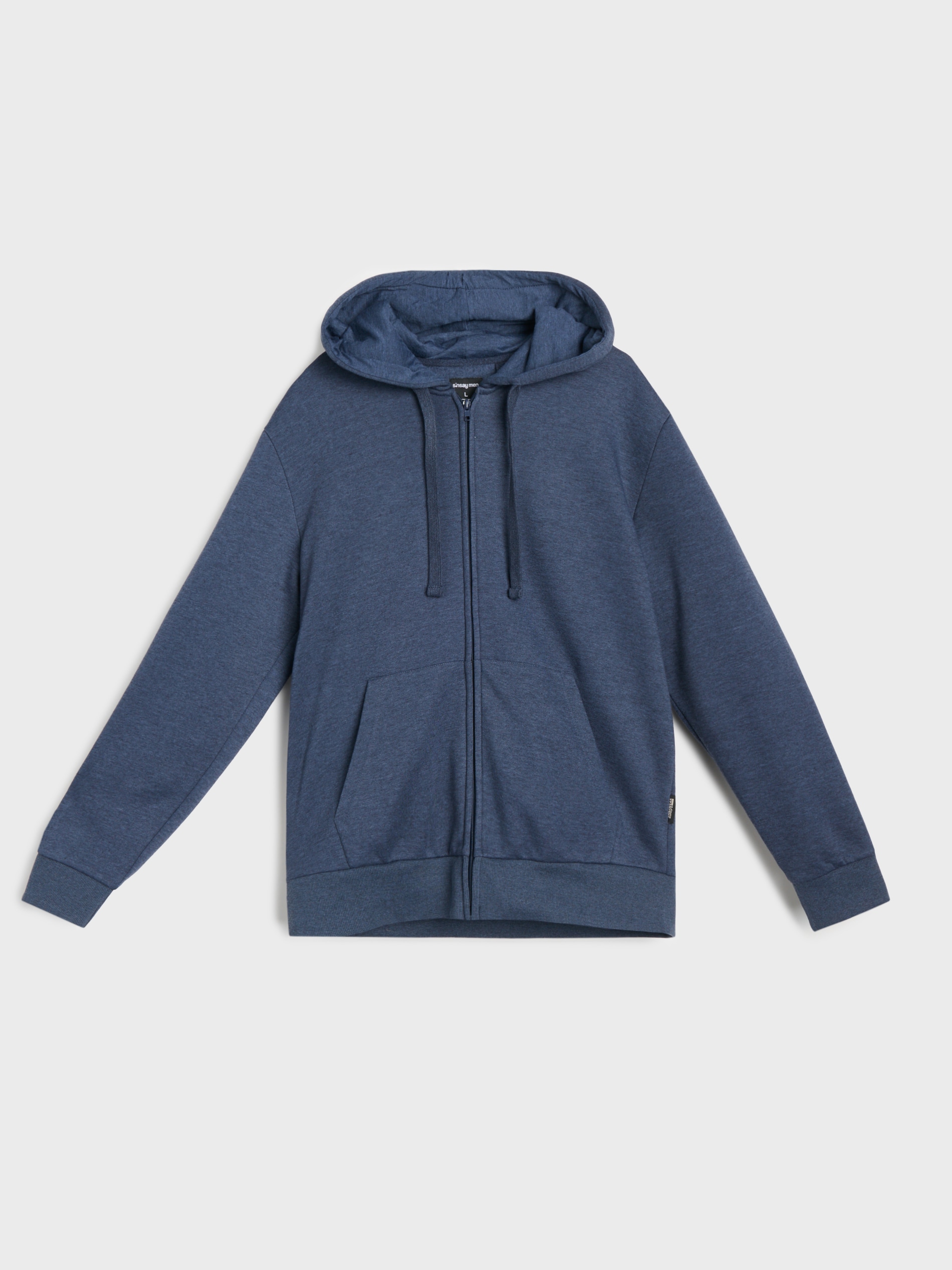 Sinsay - Rozpinana bluza z kapturem i kieszeniami - granatowy