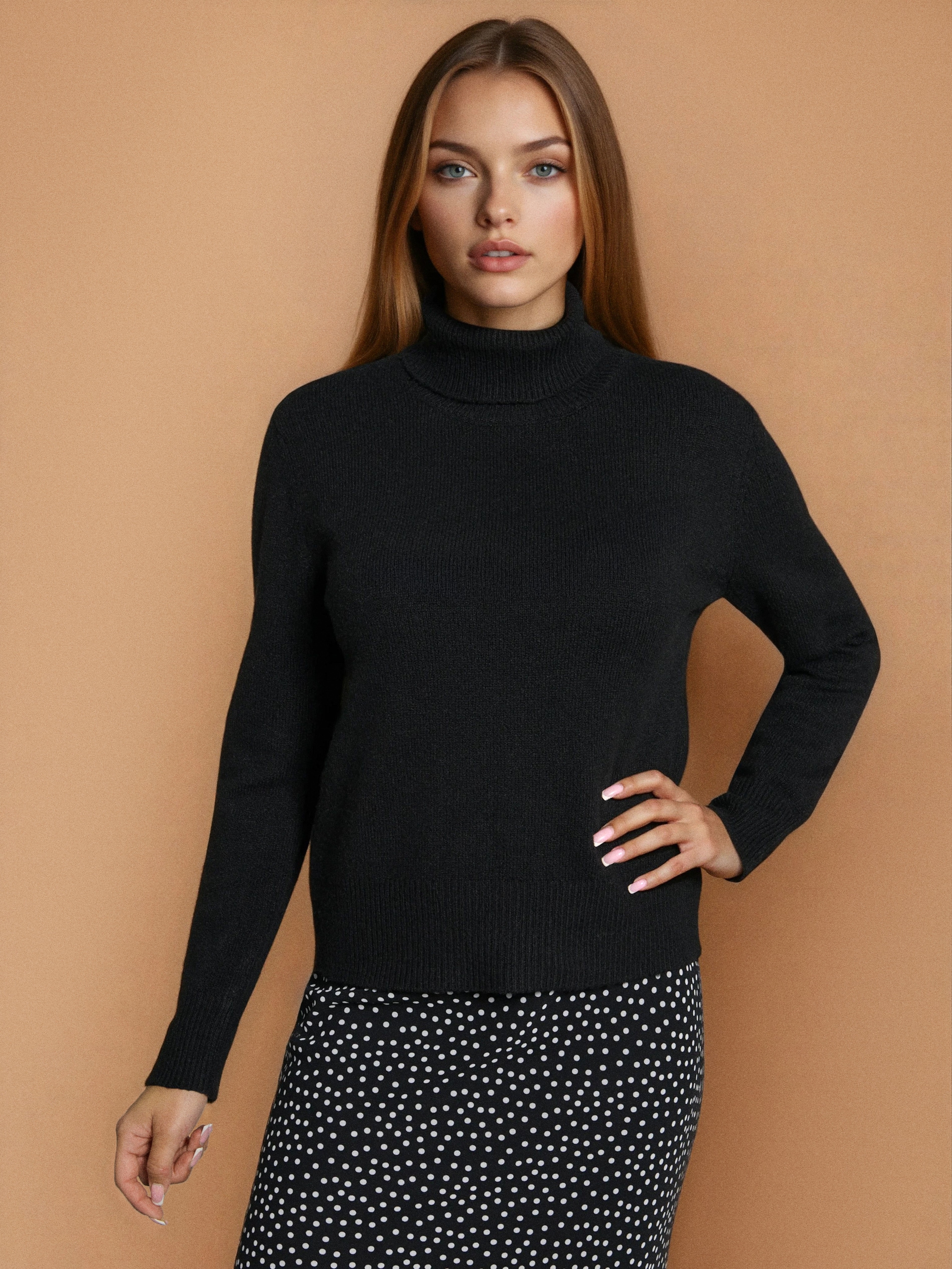 Sinsay - Golf w stylu basic - czarny