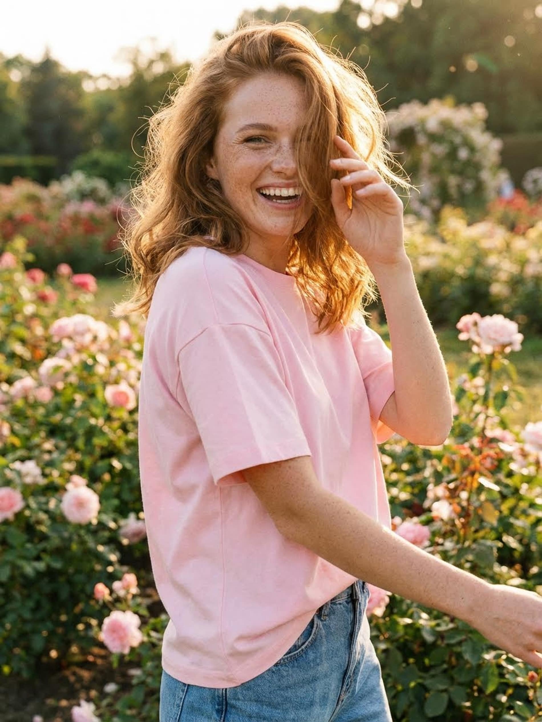 Sinsay - Bawełniana koszulka basic - różowy