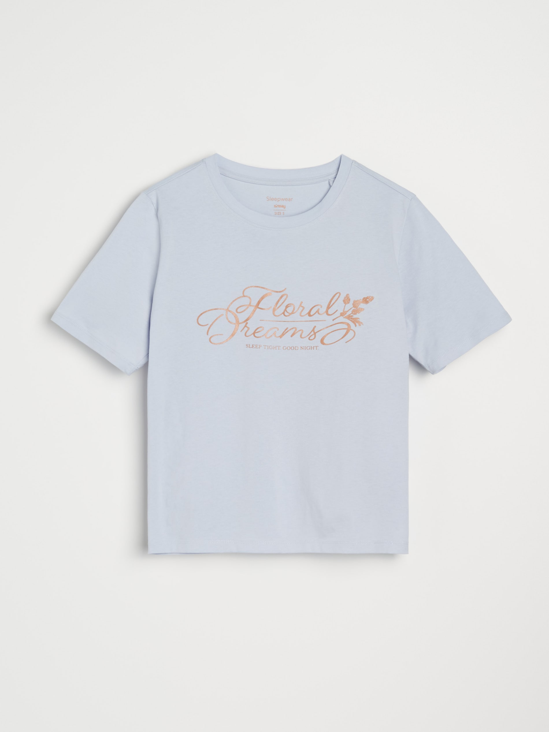 Sinsay - Βαμβακερή πιτζάμα δύο τεμαχίων - μπλε παλ φωτογραφία