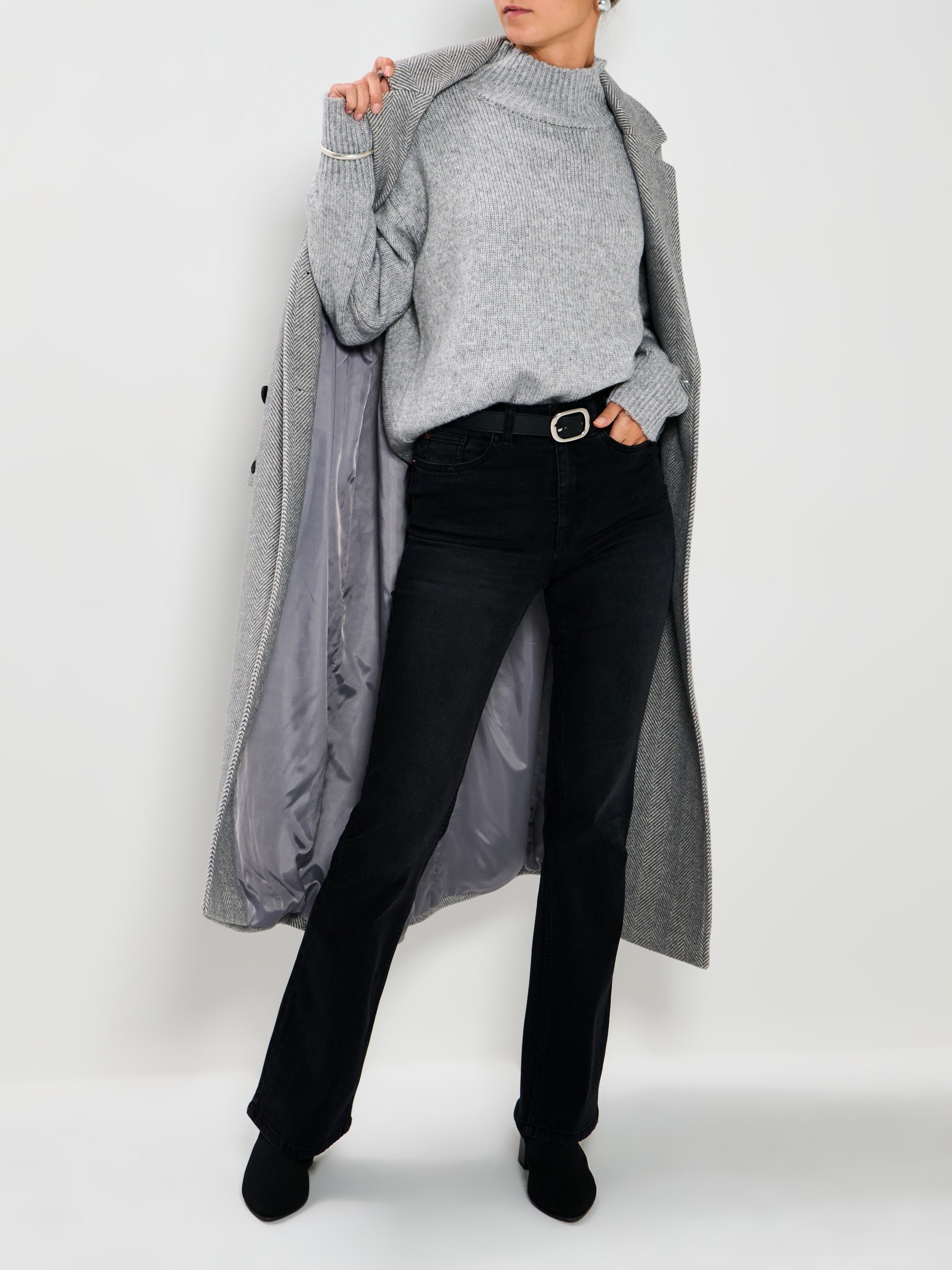 Sinsay - Ζιβάγκο με ρίγες - ανοιχτό γκρι φωτογραφία