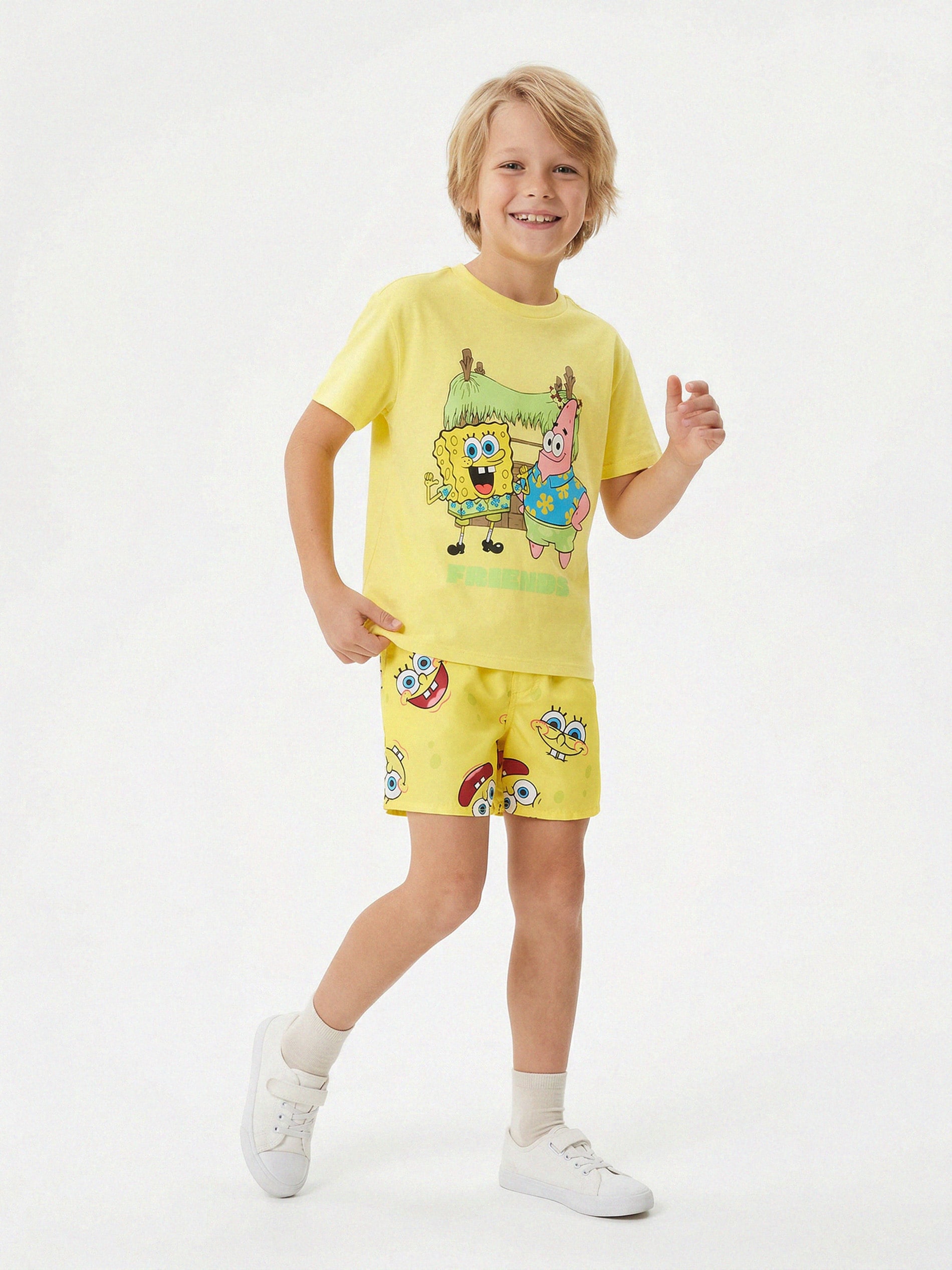 Sinsay - Szorty kąpielowe SpongeBob - żółty