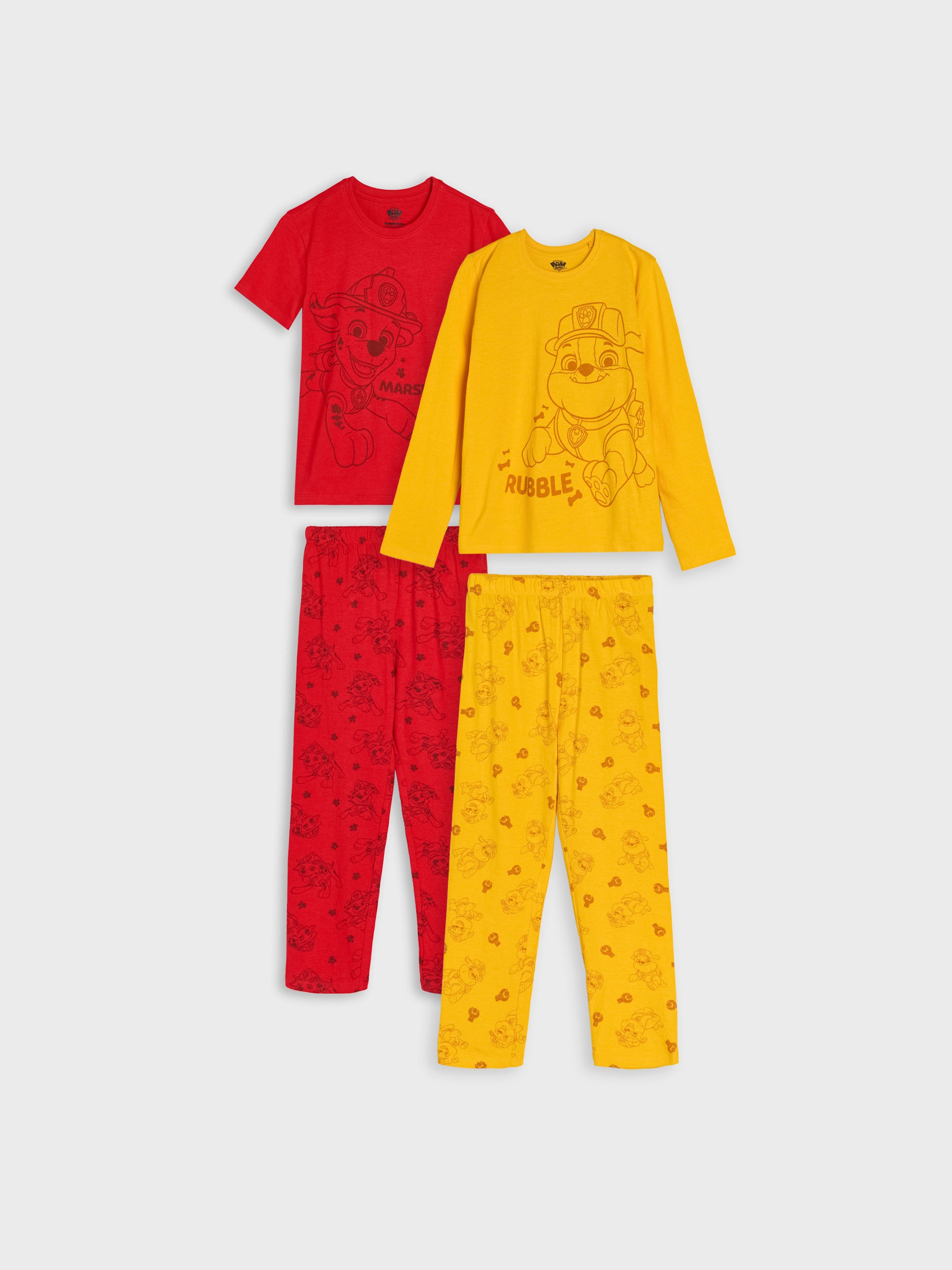 Sinsay - Piżamy dwuczęściowe 2 pack PAW Patrol - czerwony