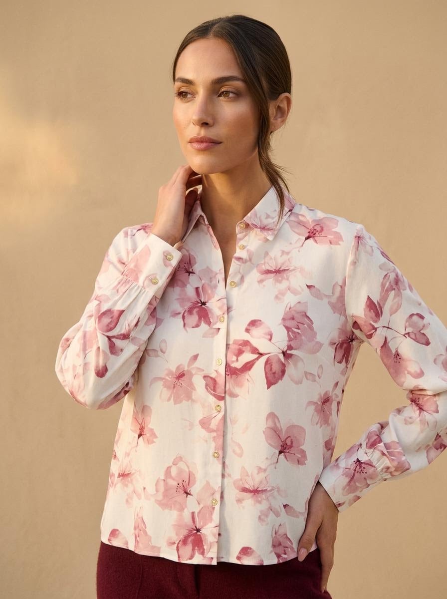 Sinsay - Wiskozowa koszula regular fit w kwiaty - wielobarwny