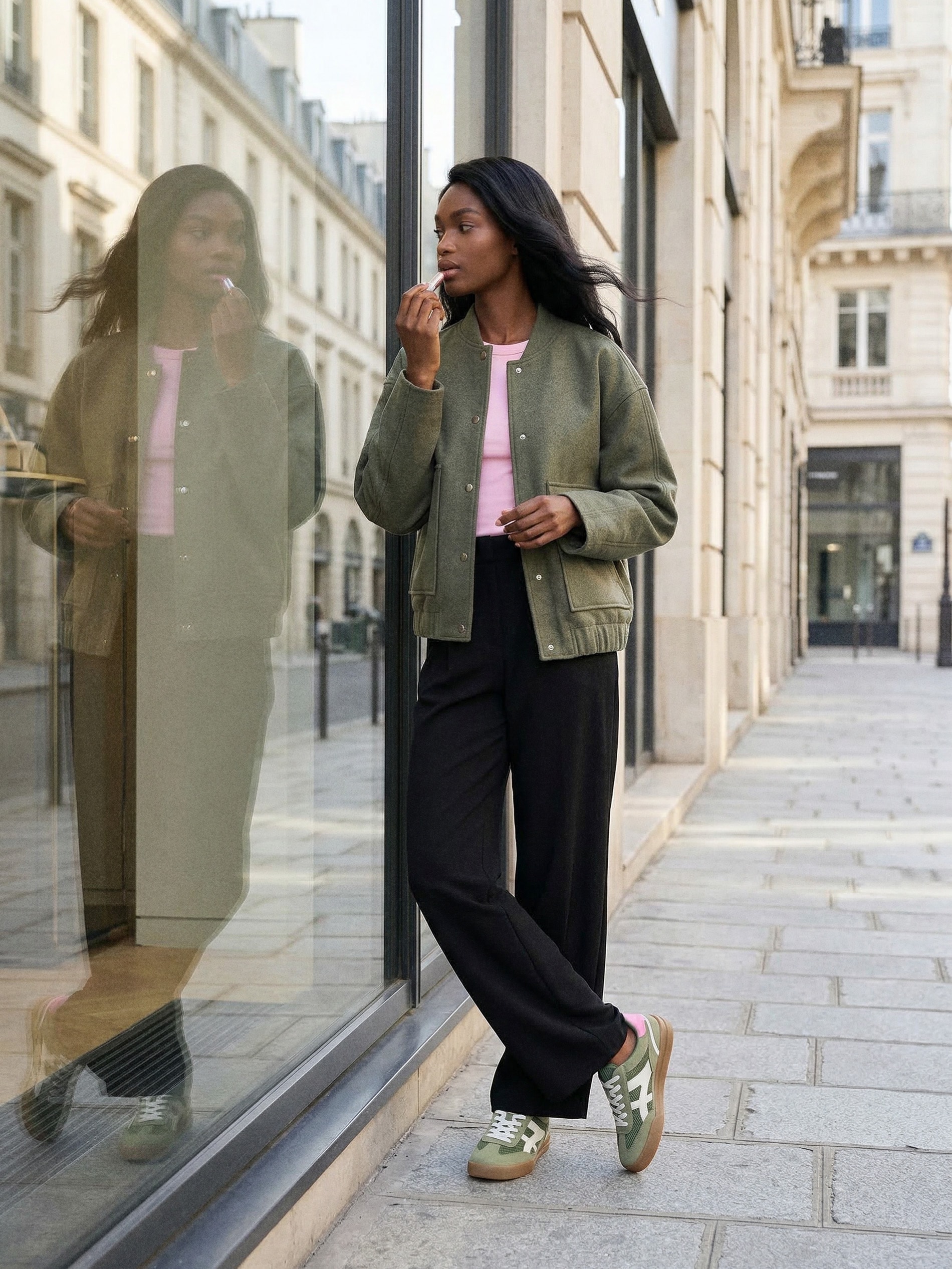 Sinsay - Spodnie wide leg - czarny