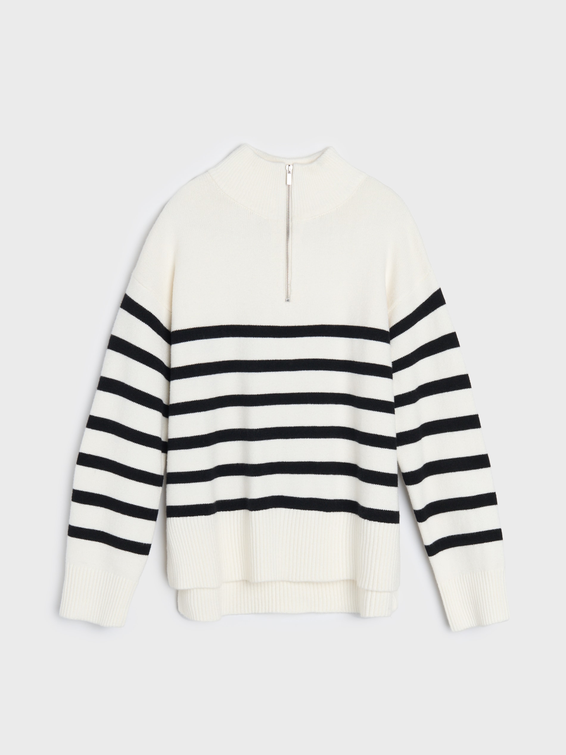 Sinsay - Ριγέ πουλόβερ - κρεμ φωτογραφία
