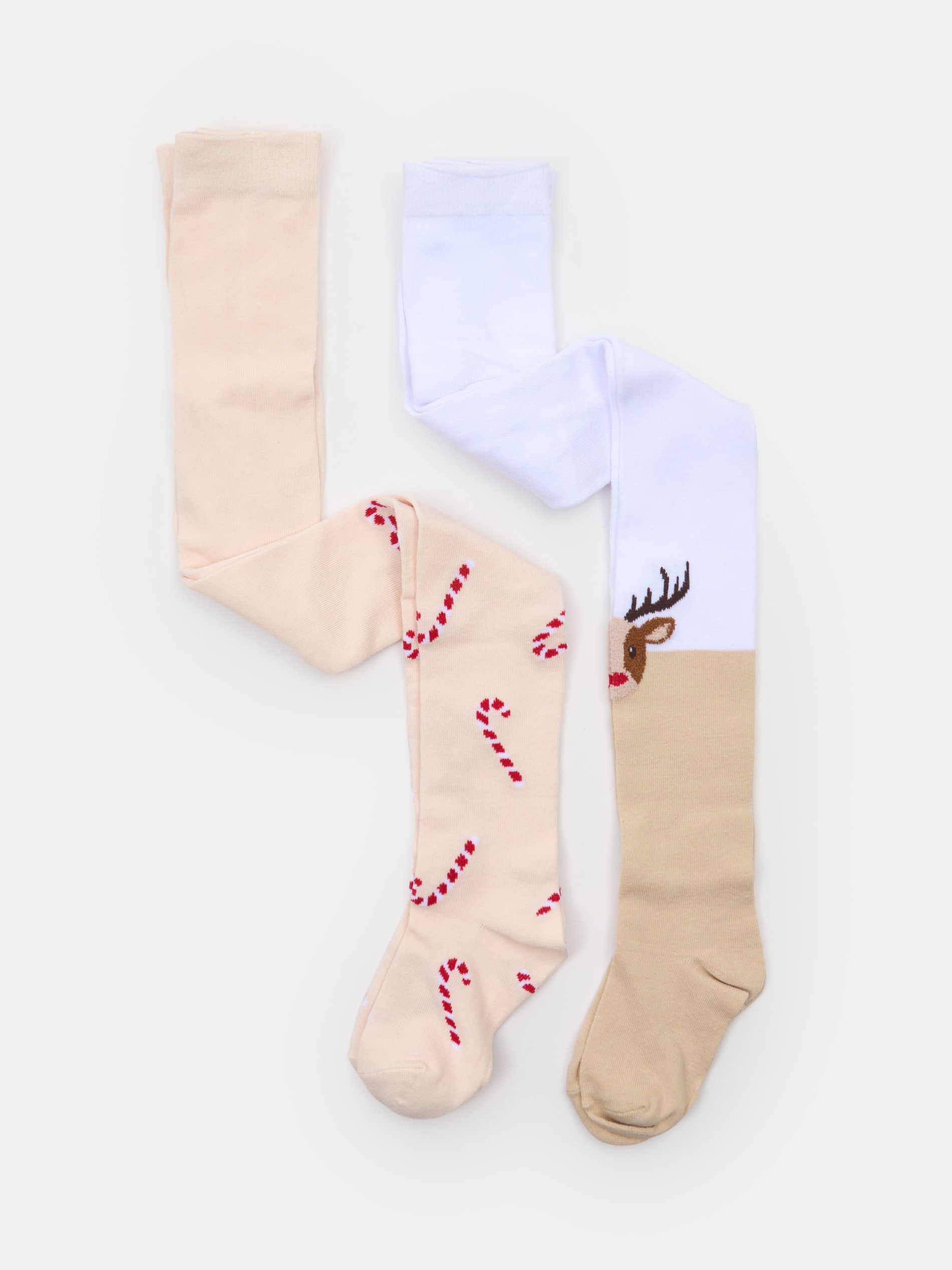 Sinsay - Rajstopy z motywem świątecznym 2 pack - wielobarwny