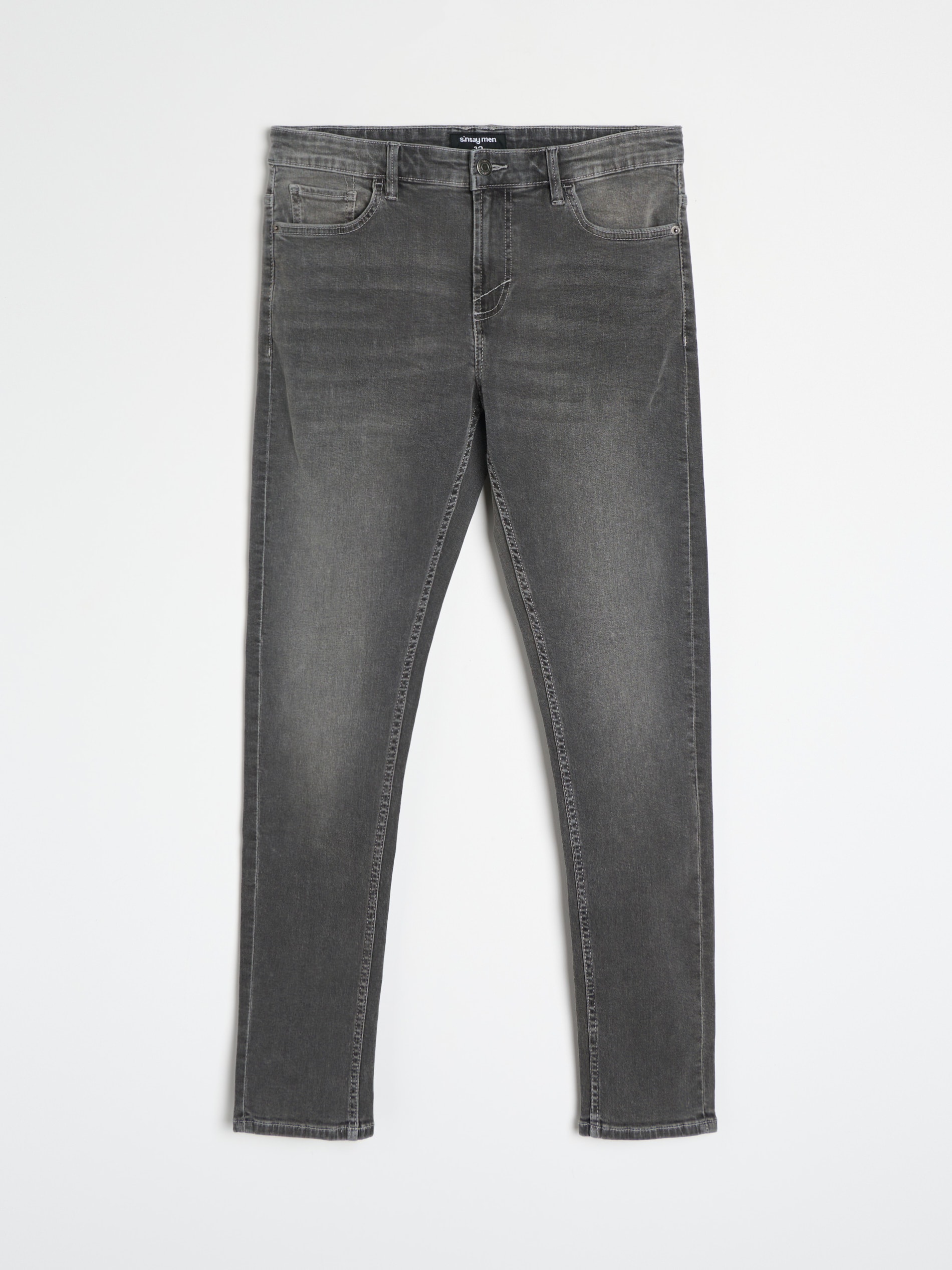 Sinsay - Jeansy skinny - szary