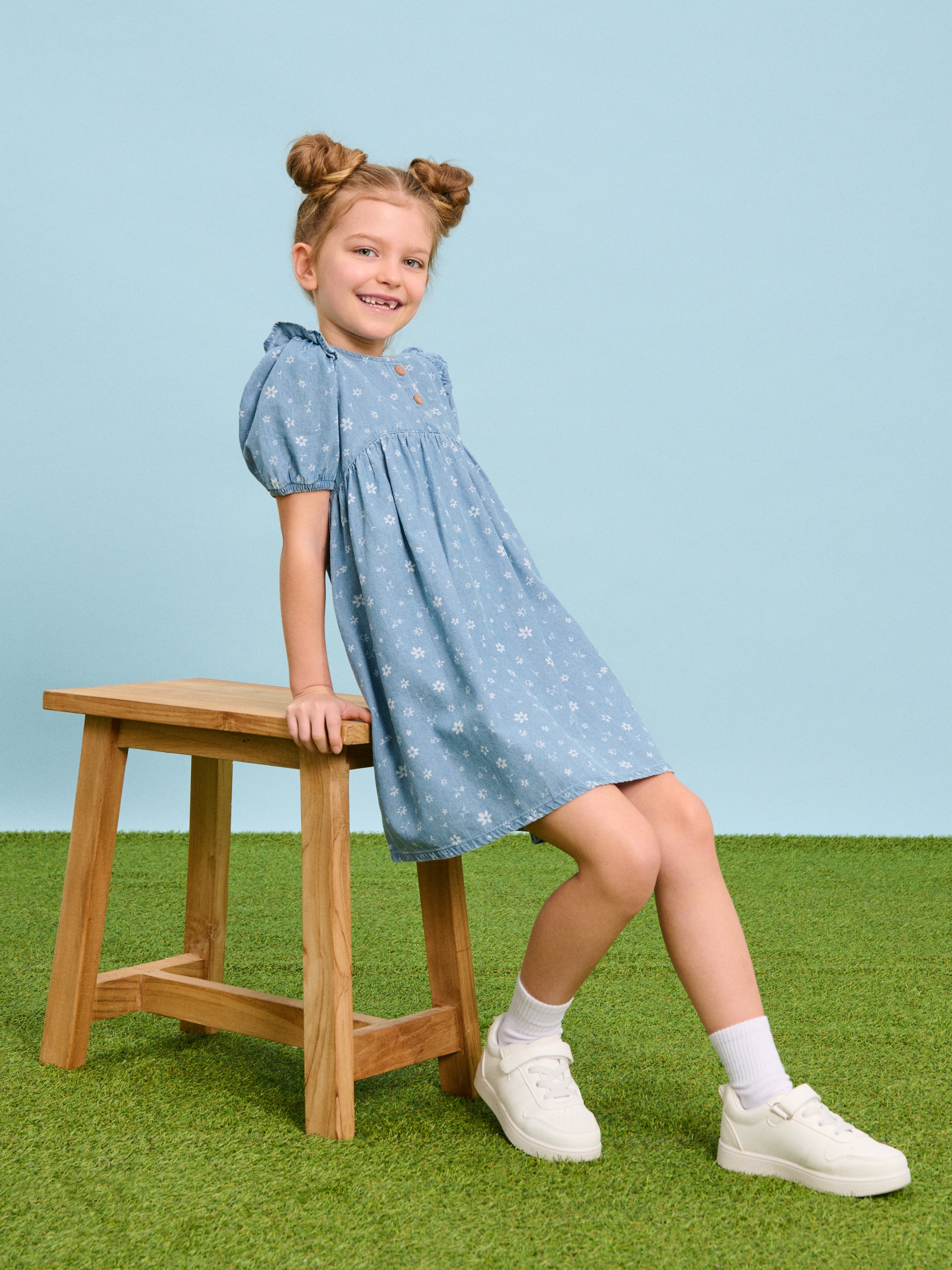 Sinsay - Sukienka babydoll - niebieski