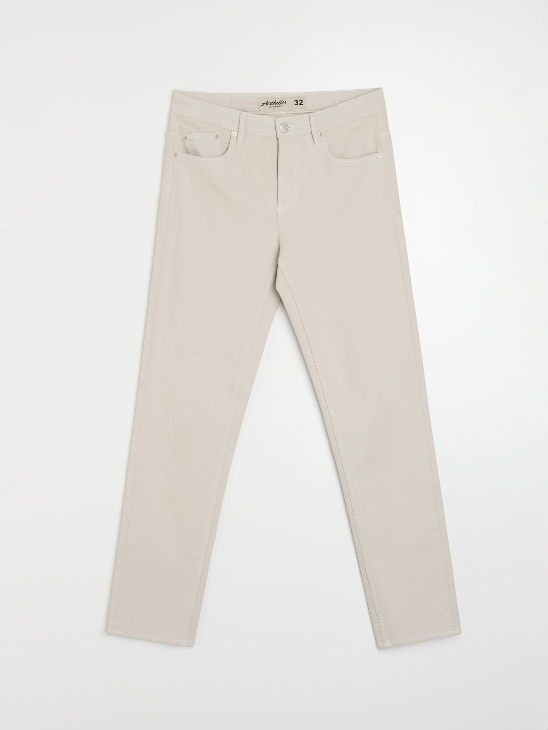 Sinsay - Jeansy slim fit - kremowy