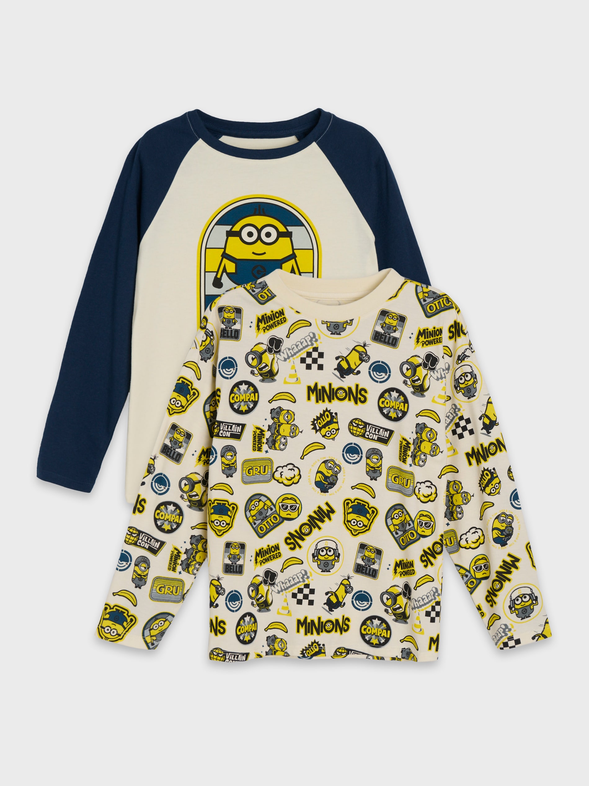 Sinsay - Koszulki 2 pack Minionki - wielobarwny