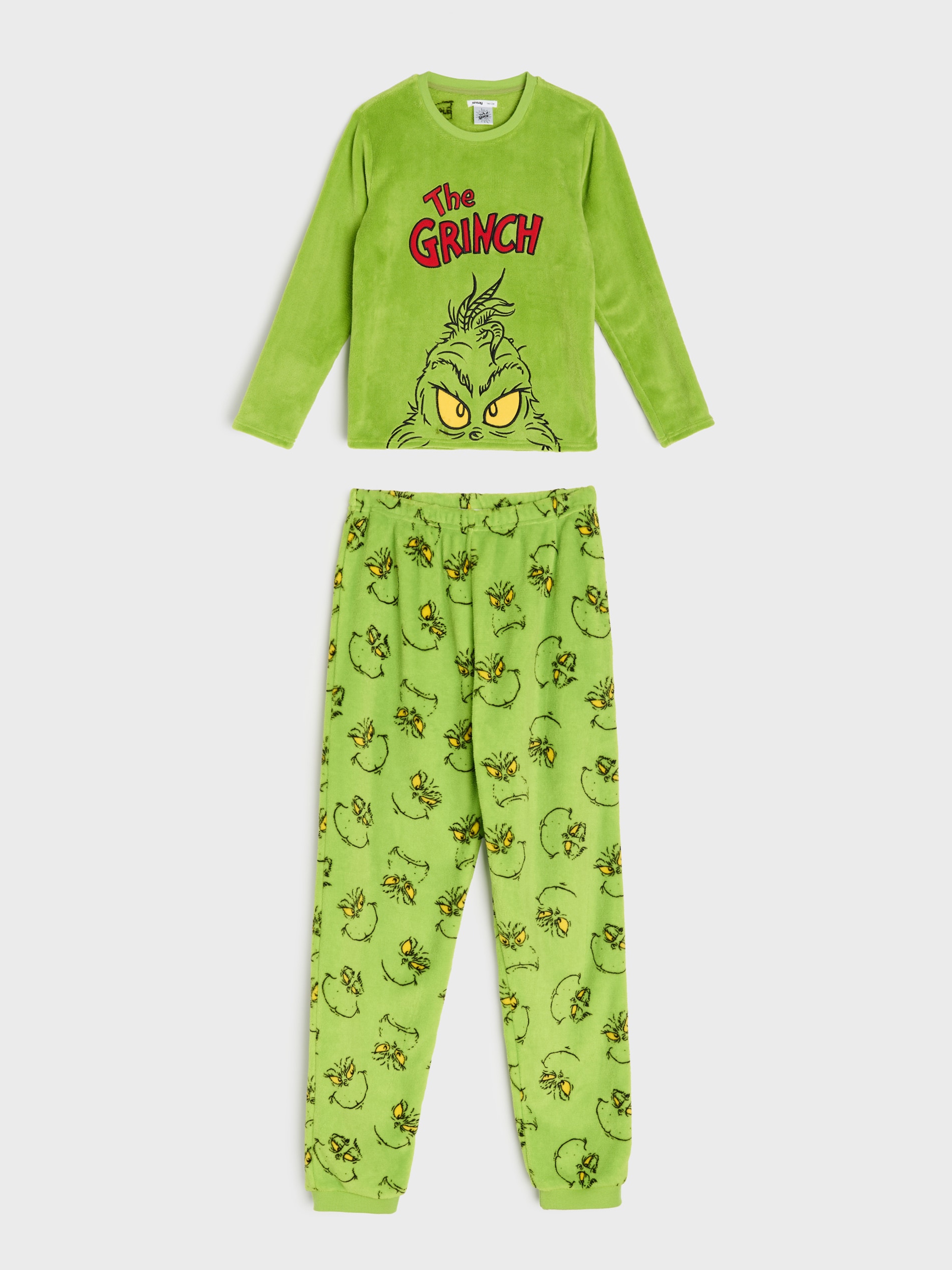 Sinsay - Δίκομματη πιτζάμα fleece Grinch - κιτρινο πρασινο φωτογραφία