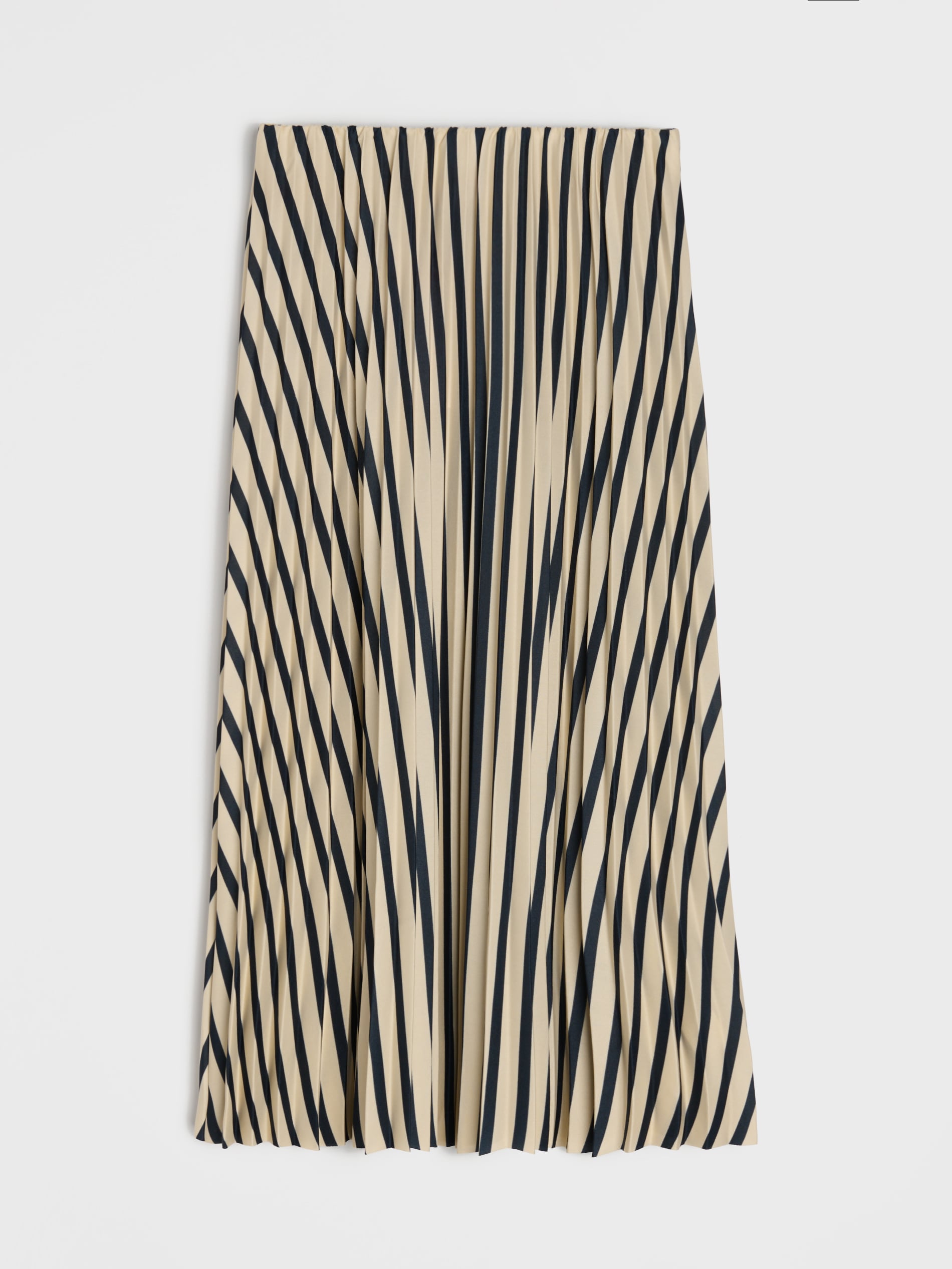 Sinsay - Plisowana spódnica midi w paski - czarny