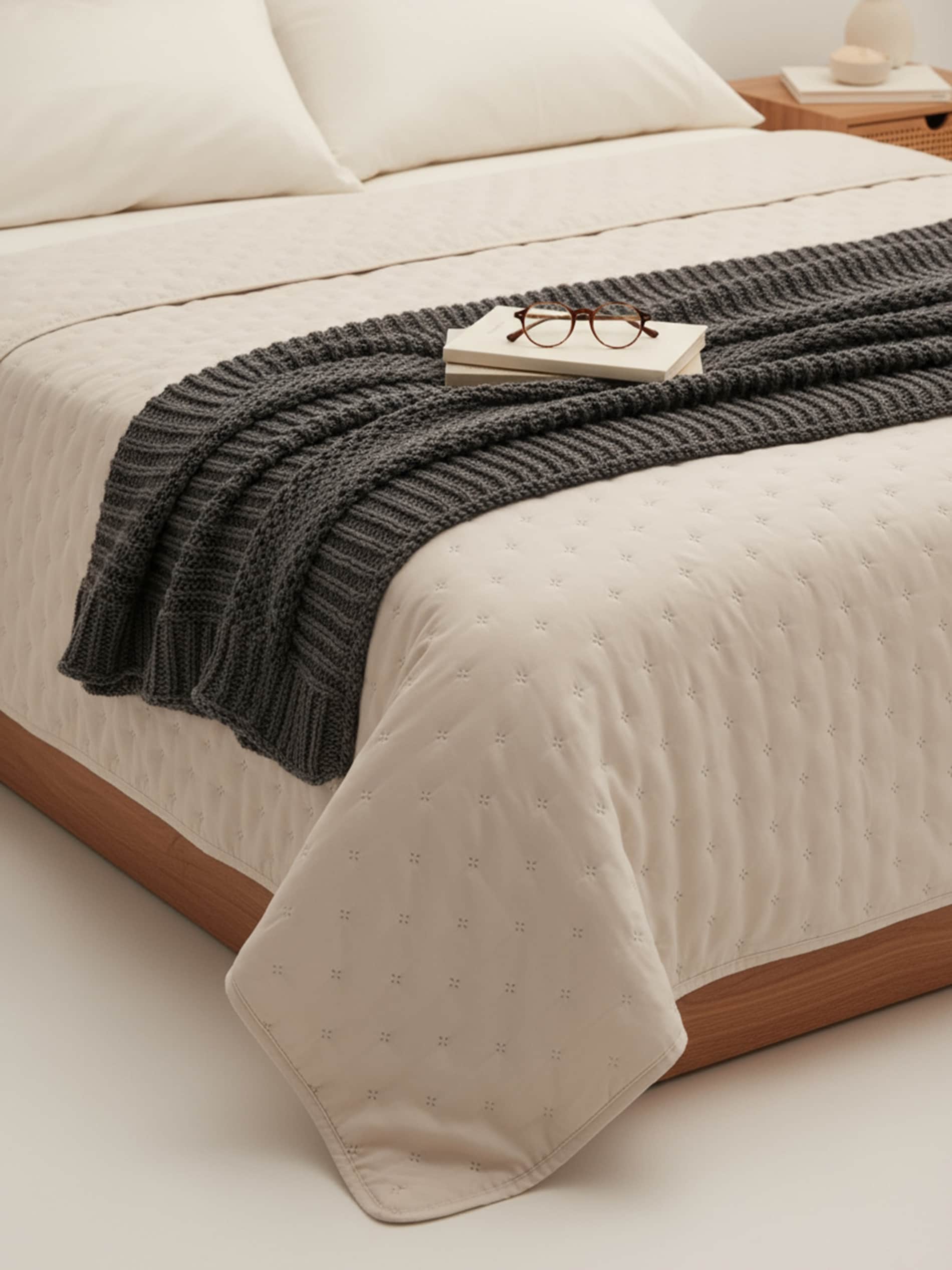 Sinsay - Κάλυμμα κρεβατιού - κρεμ φωτογραφία