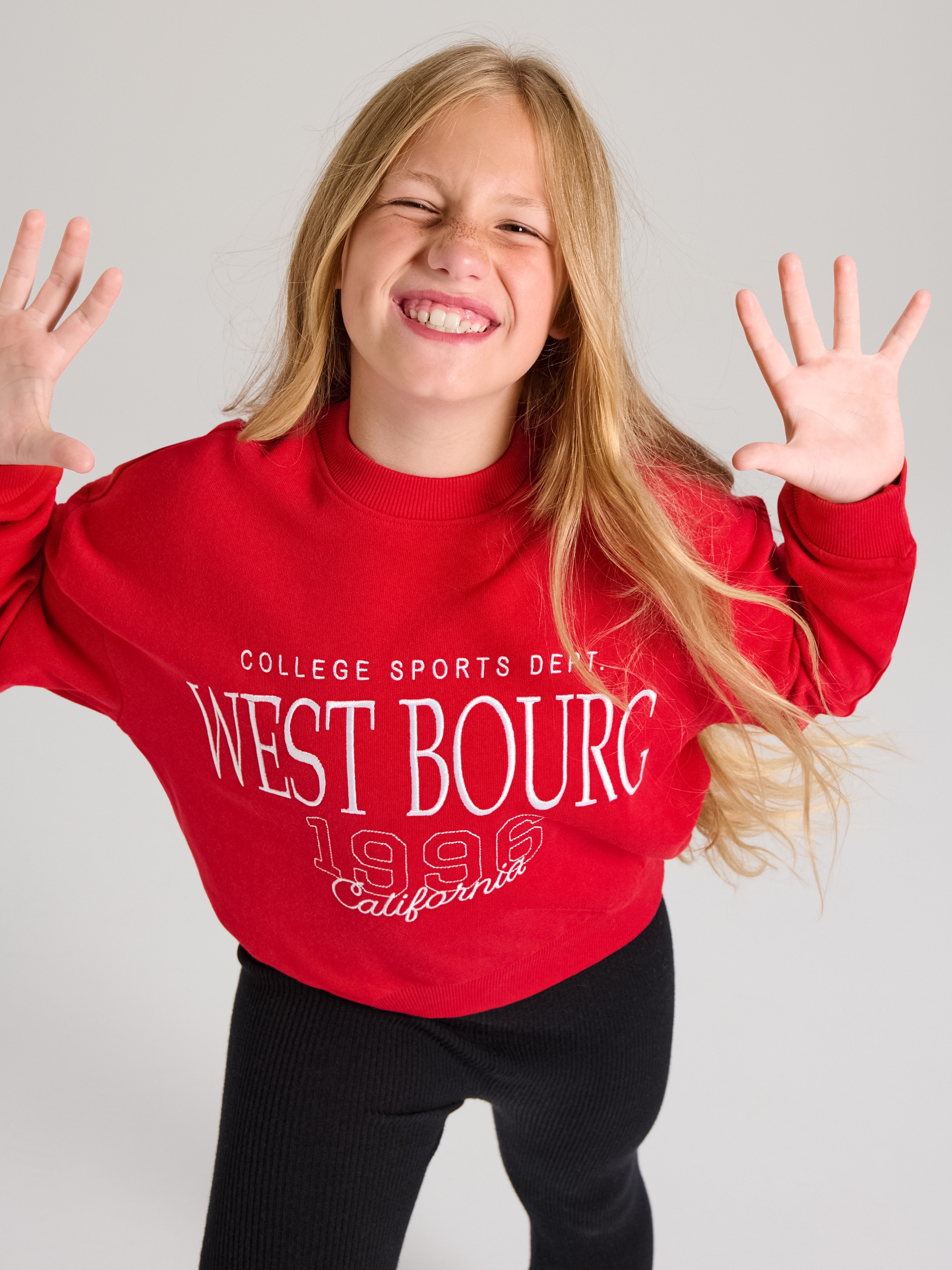 Sinsay - Φούτερ με στρογγυλή λαιμόκοψη - κοκκινο φωτογραφία