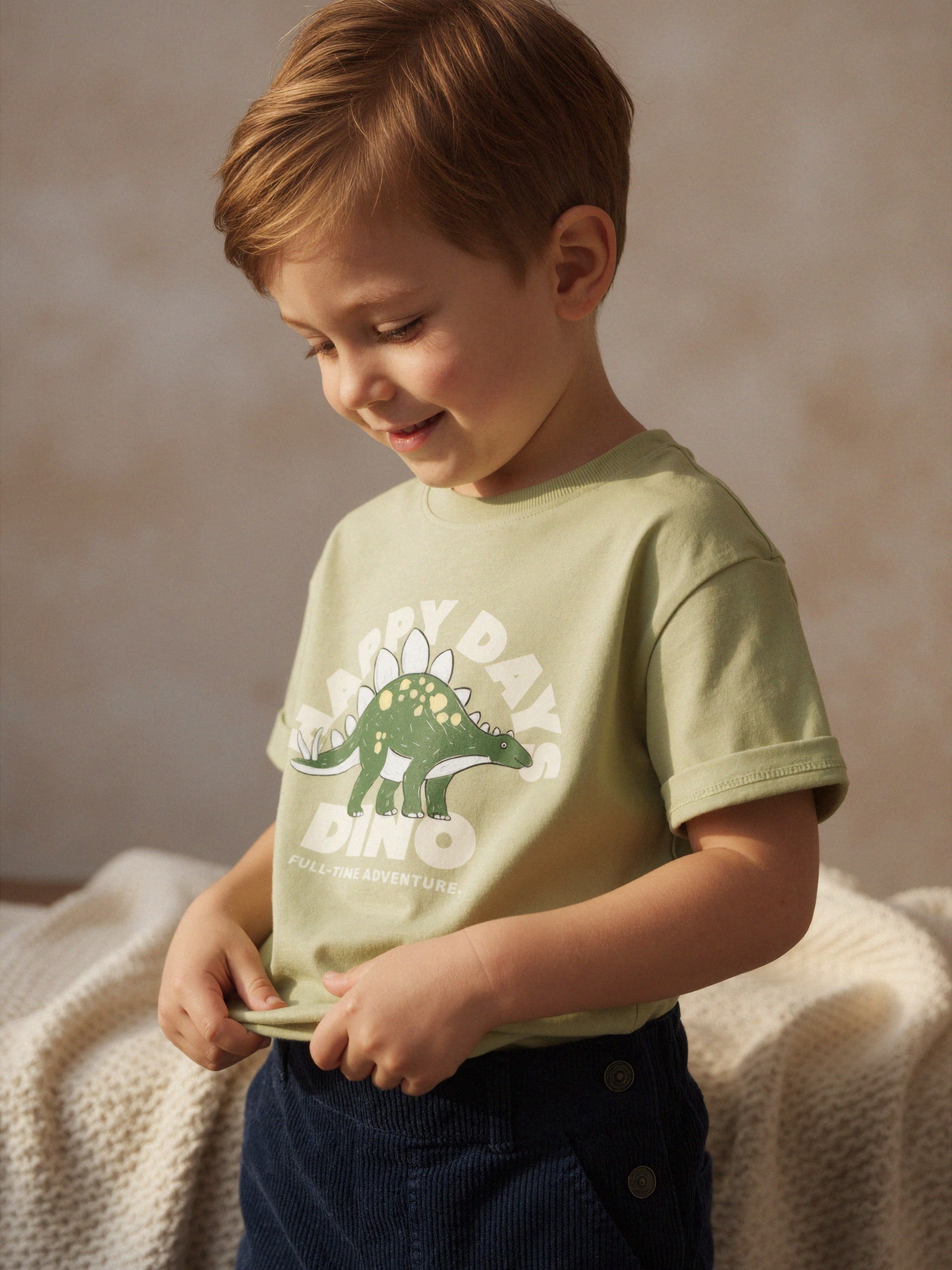 Sinsay - Bawełniana koszulka z nadrukiem - zielony