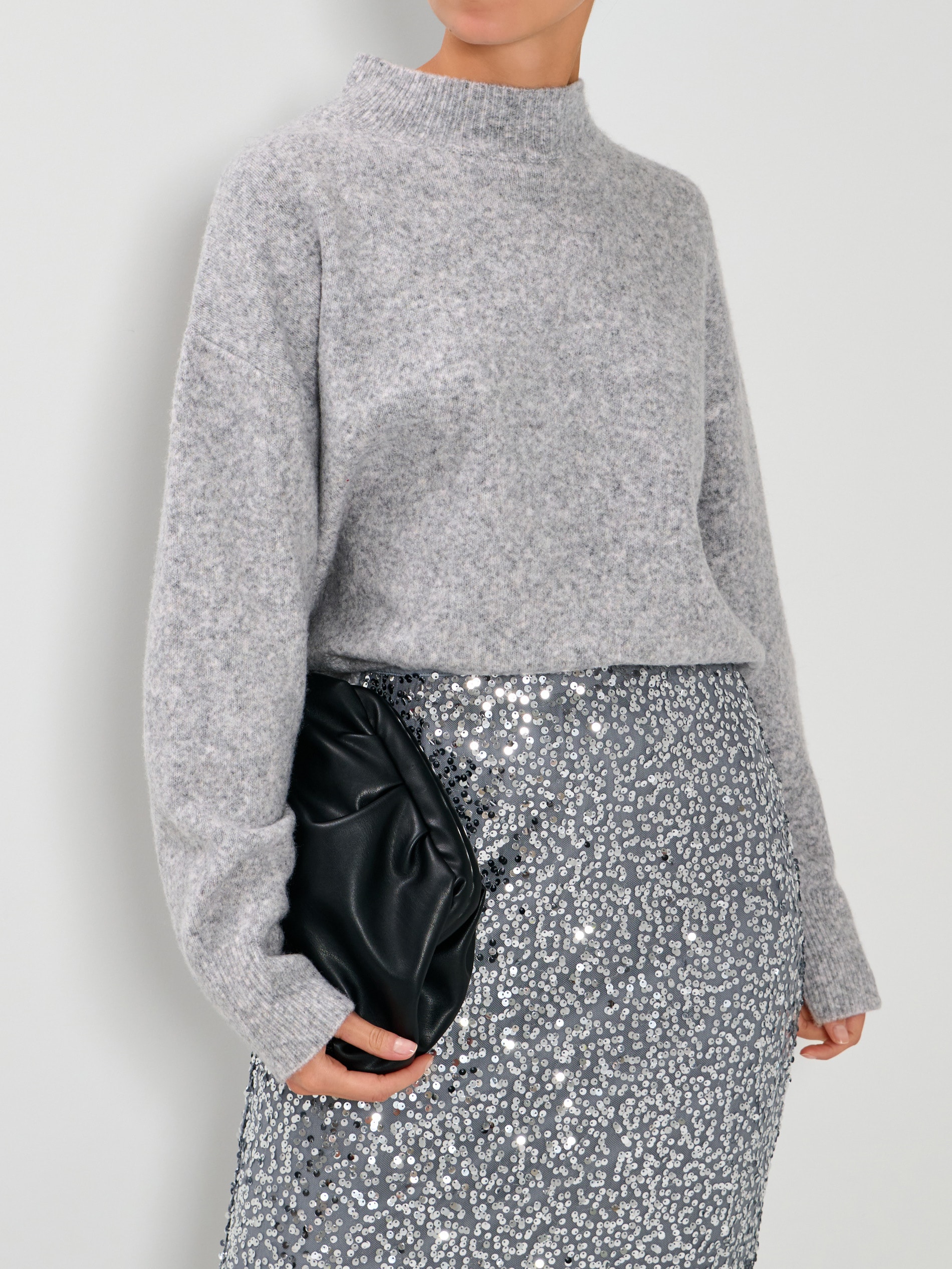 Sinsay - Πουλόβερ με μακριά μανίκια - ανοιχτό γκρι φωτογραφία