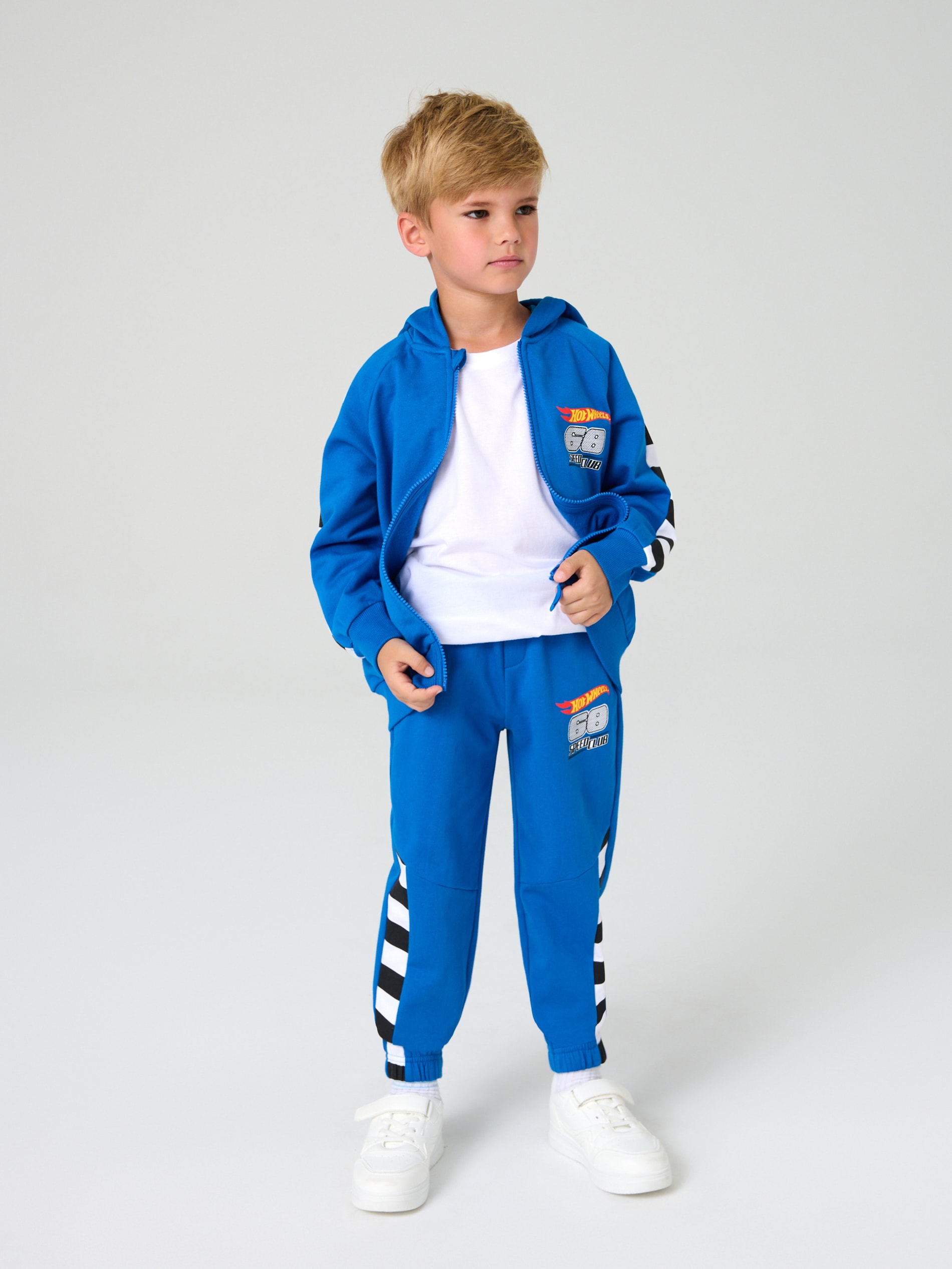 Sinsay - Spodnie dresowe Hot Wheels - mid blue