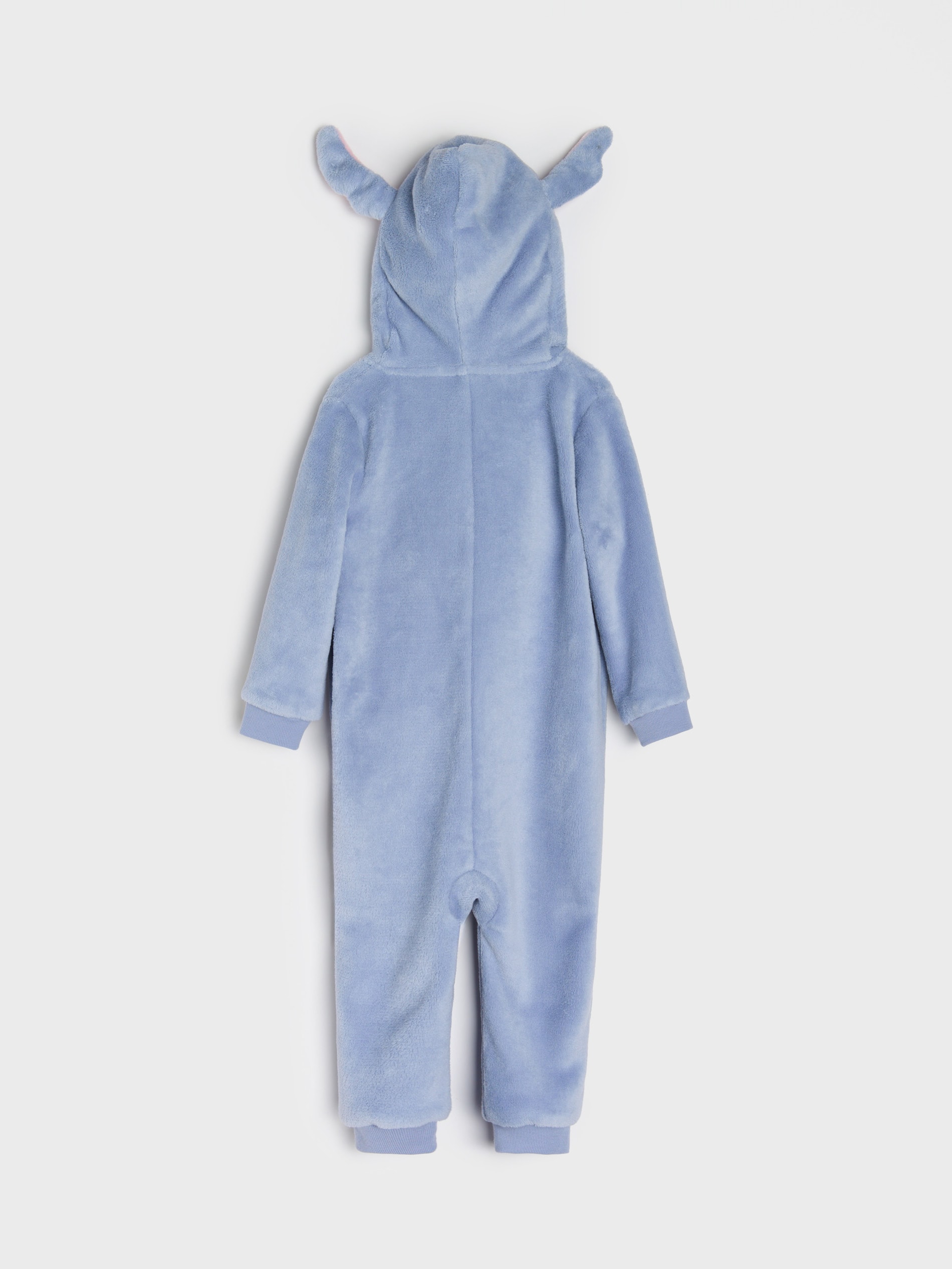 Sinsay - Πιτζάμα onesie από φλις με κουκούλα και 3D αυτιά Stitch - μπλε παλ φωτογραφία
