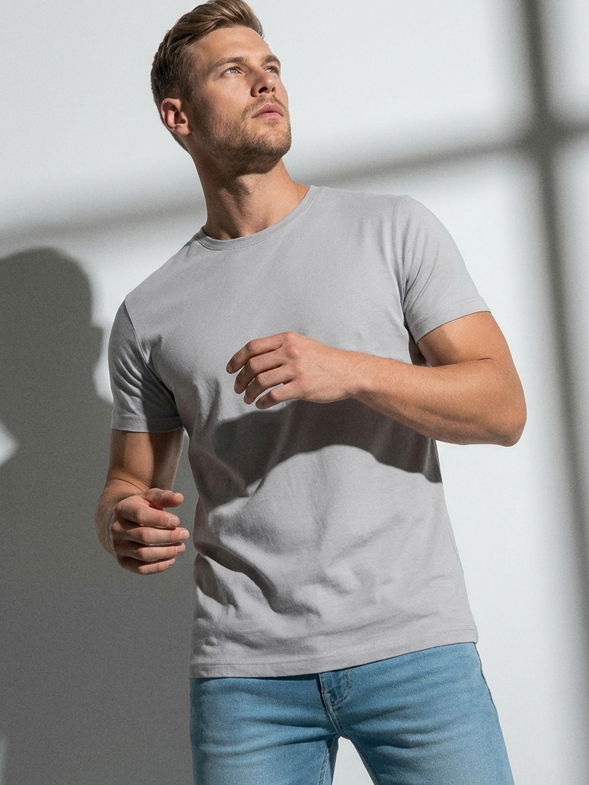 Sinsay - Bawełniana koszulka basic - szary