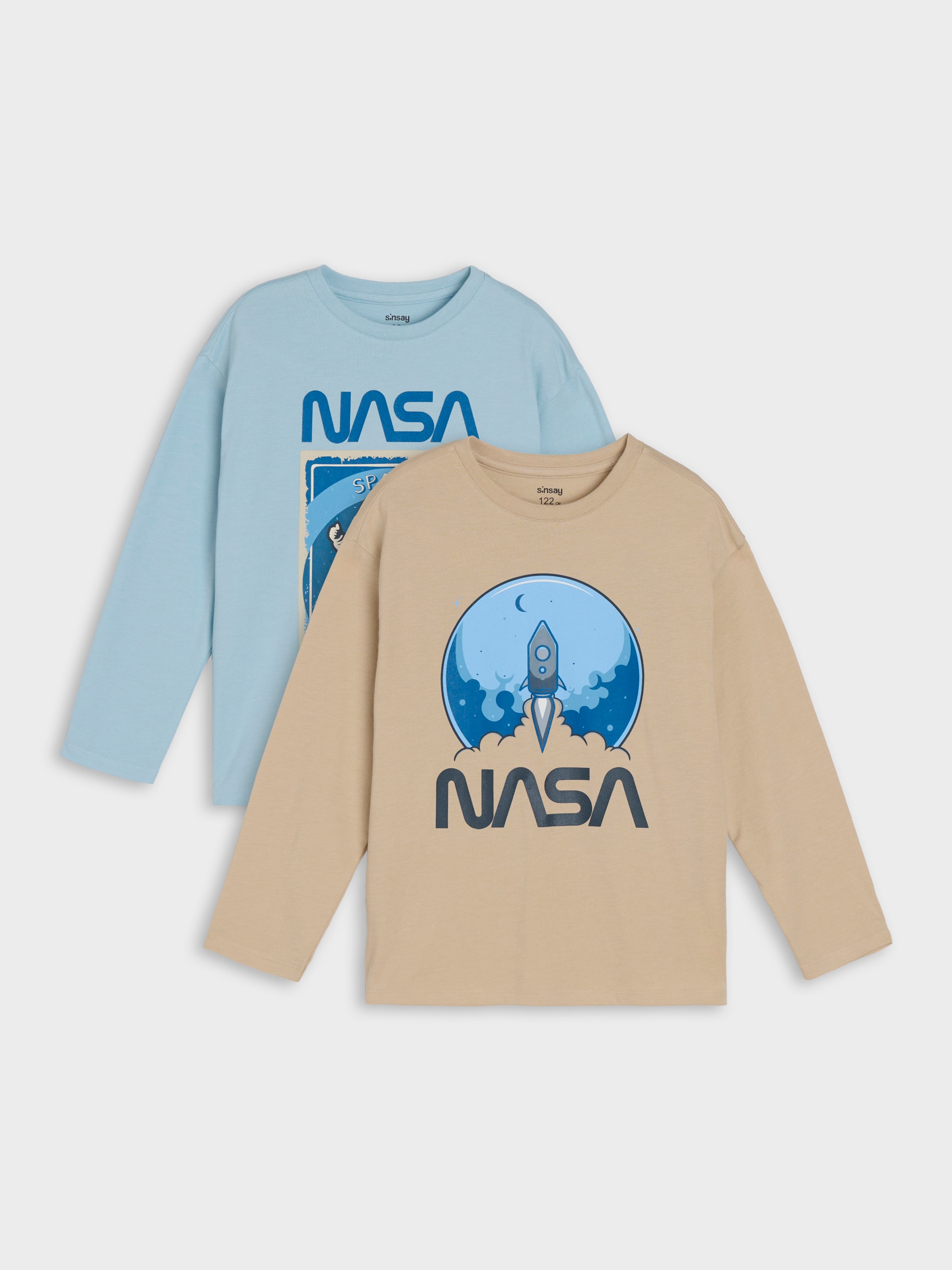 Sinsay - Koszulka 2 pack NASA - wielobarwny