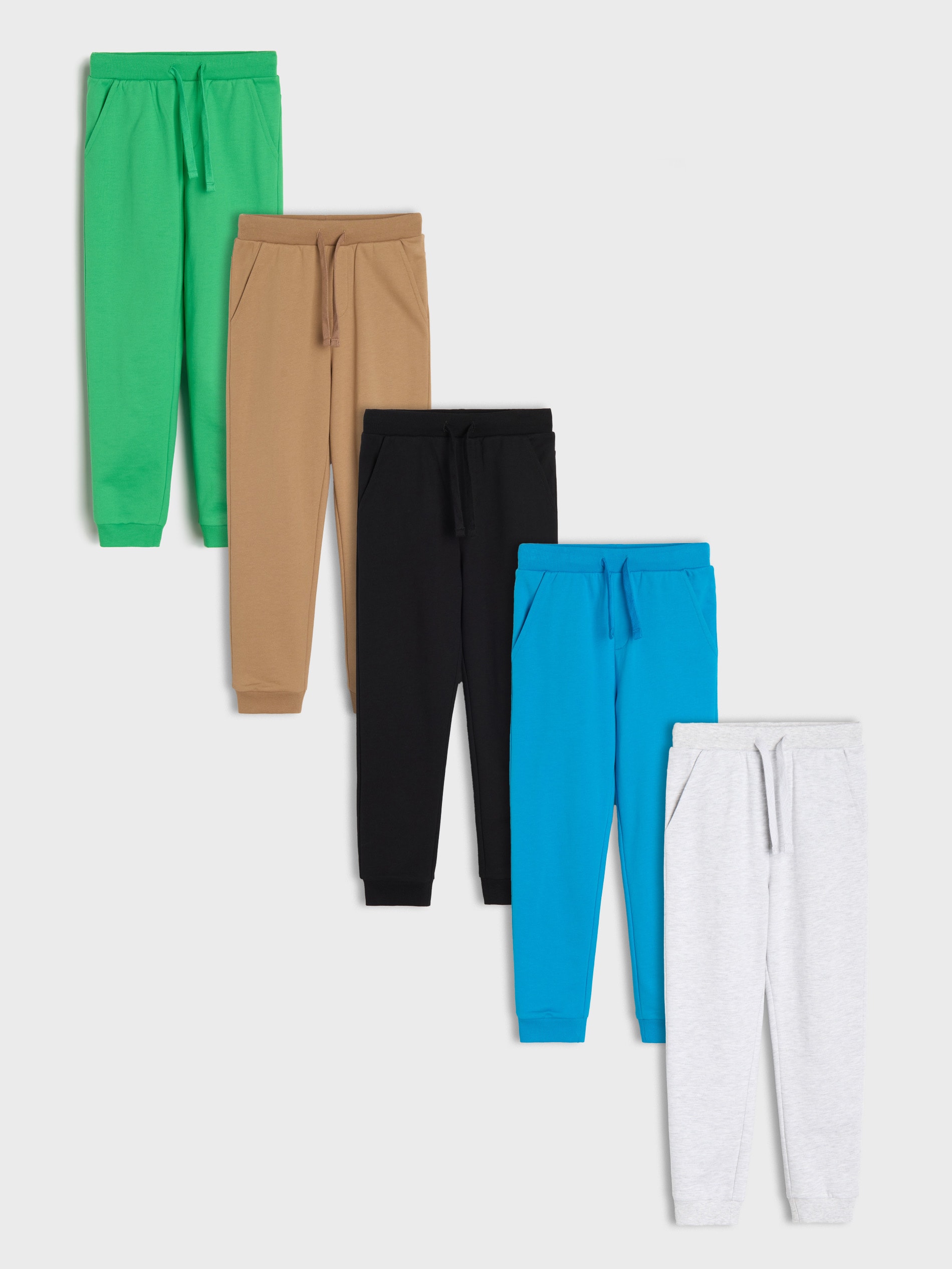 Sinsay - Spodnie dresowe jogger 5 pack - szary