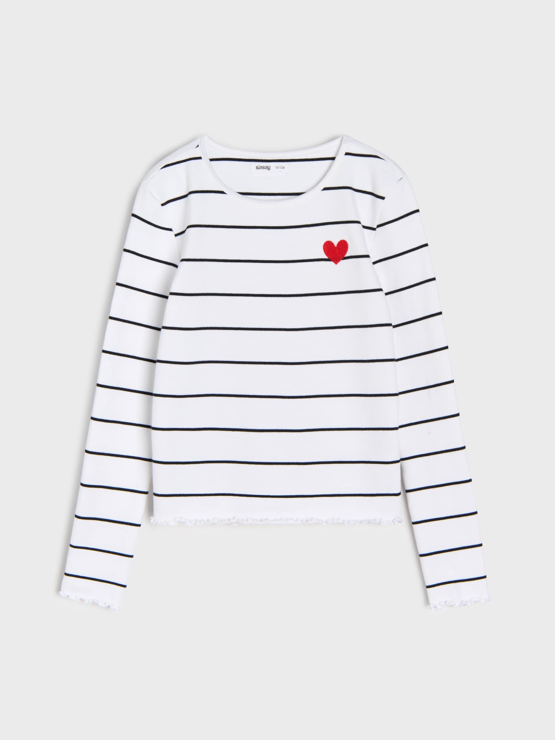 Sinsay - Bawełniana koszulka z długim rękawem - wielobarwny