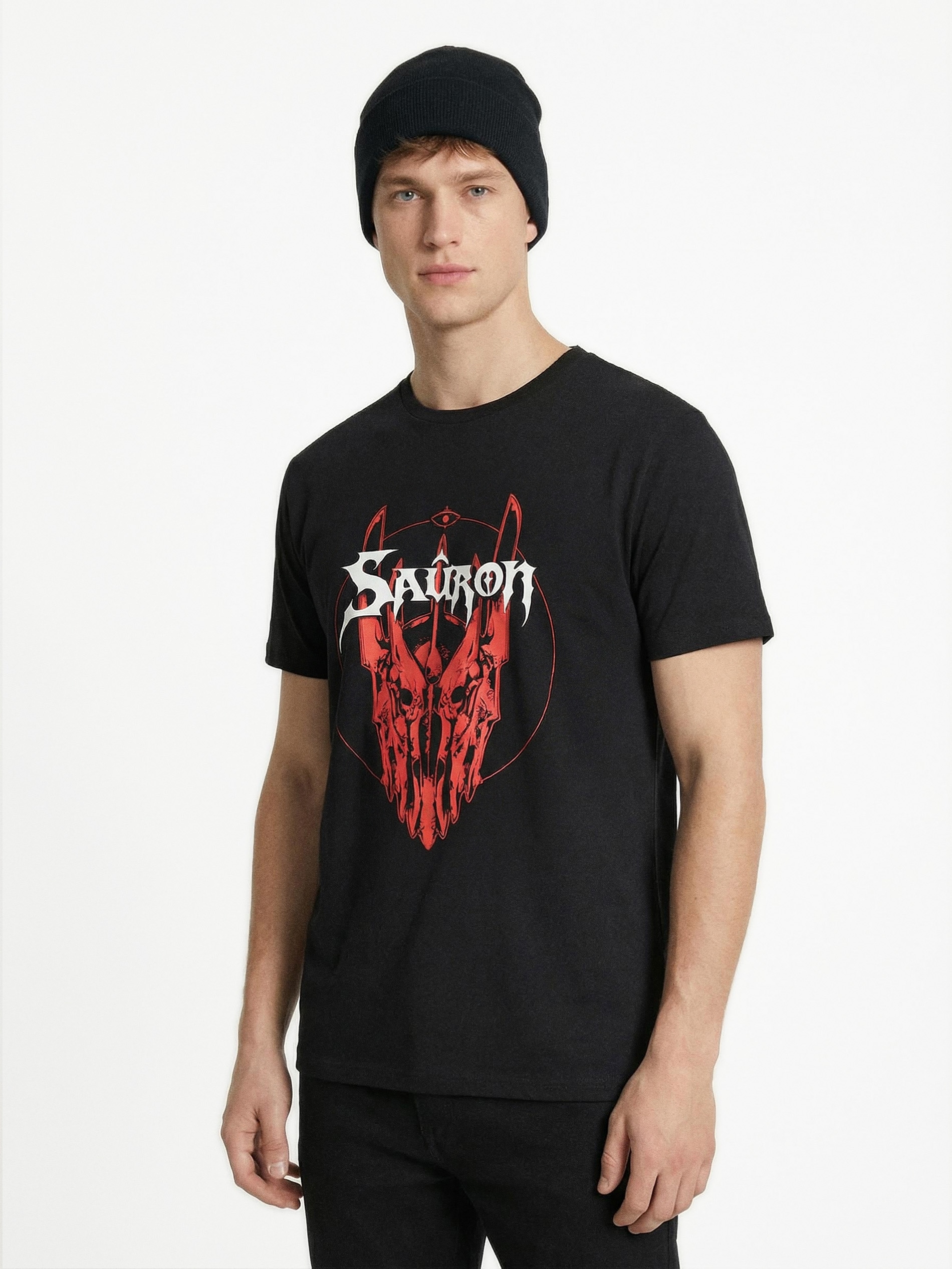 Sinsay - Bawełniana koszulka z nadrukiem The Lord of the Rings - czarny