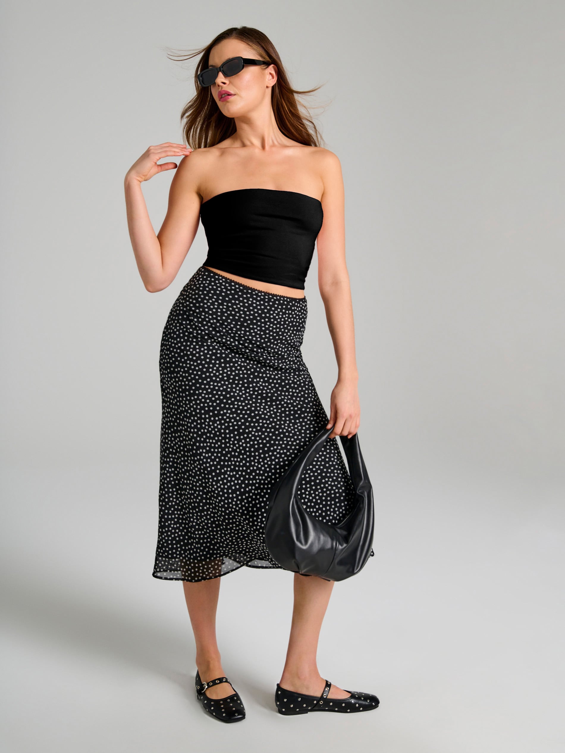 Sinsay - Top typu bandeau w stylu basic - czarny