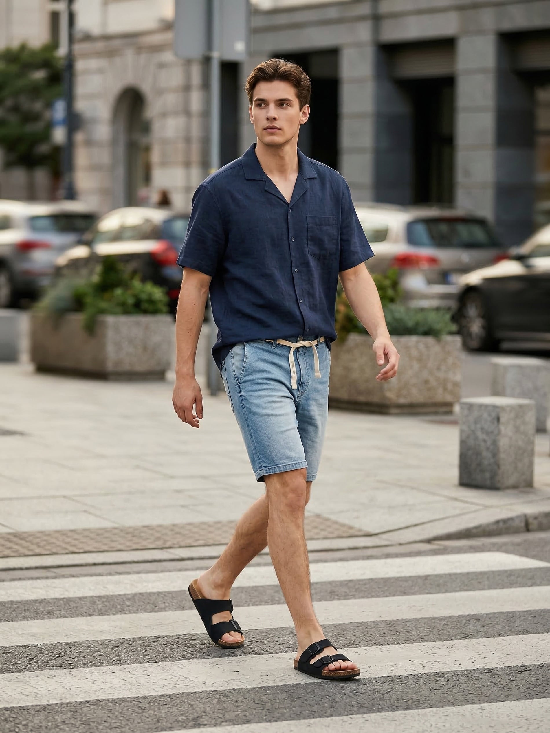 Sinsay - Szorty jeansowe slim - niebieski