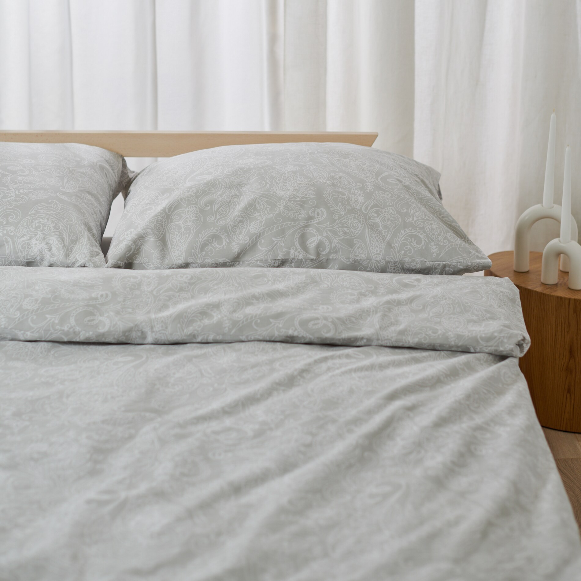 Sinsay – Set lenjerie de pat din bumbac – Gri deschis bed imagine noua