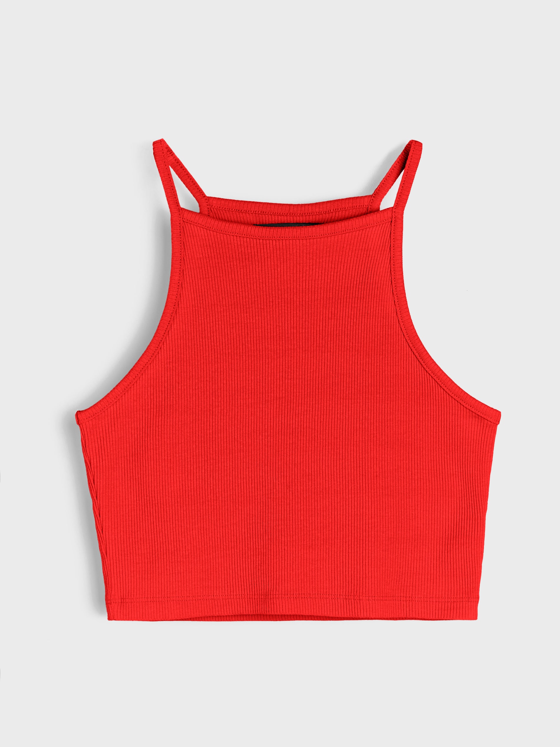 Sinsay - Crop top με λεπτές τιράντες - κοκκινο φωτογραφία