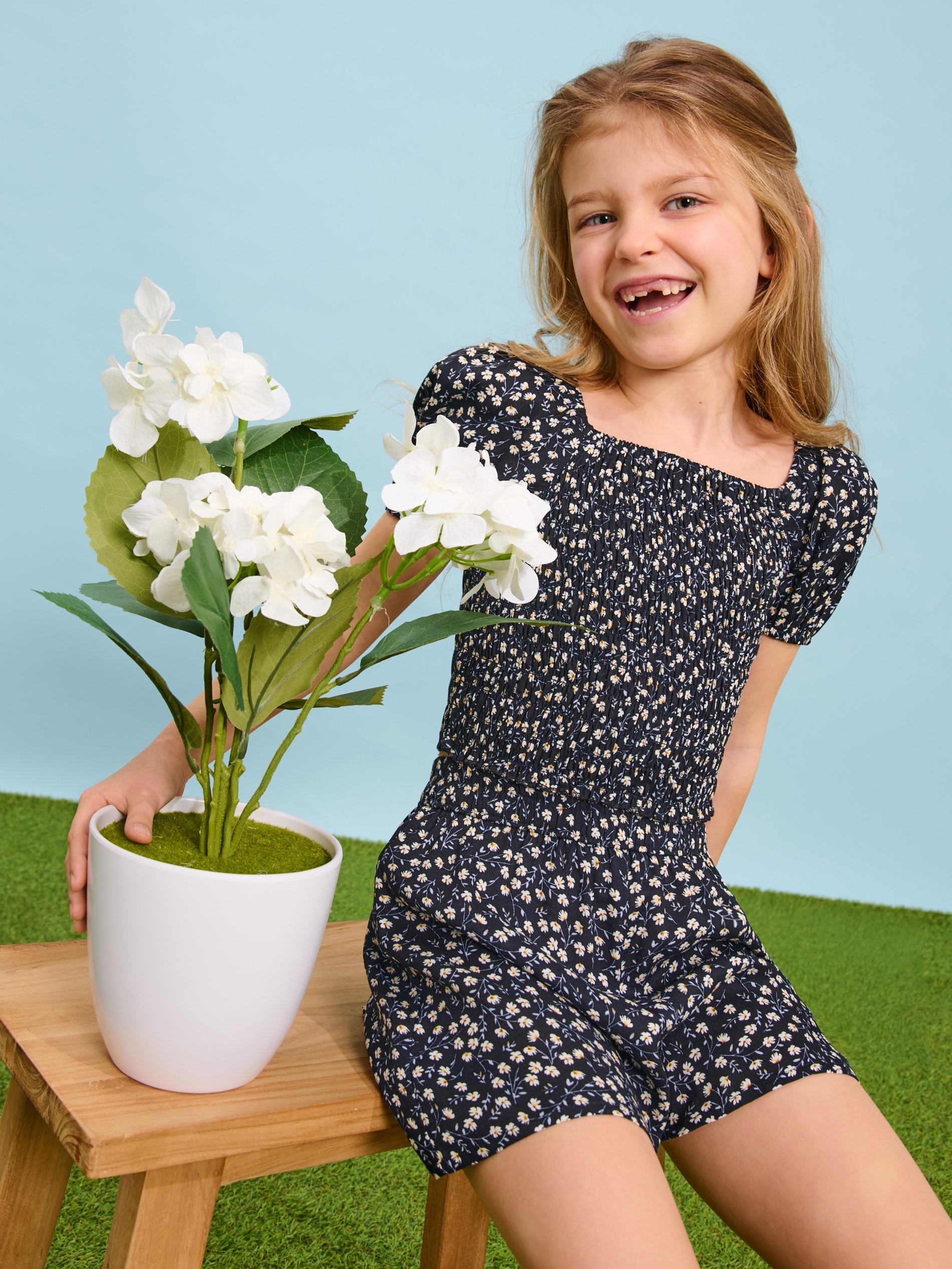 Sinsay - Wiskozowy komplet na lato w kwiatki - wielobarwny