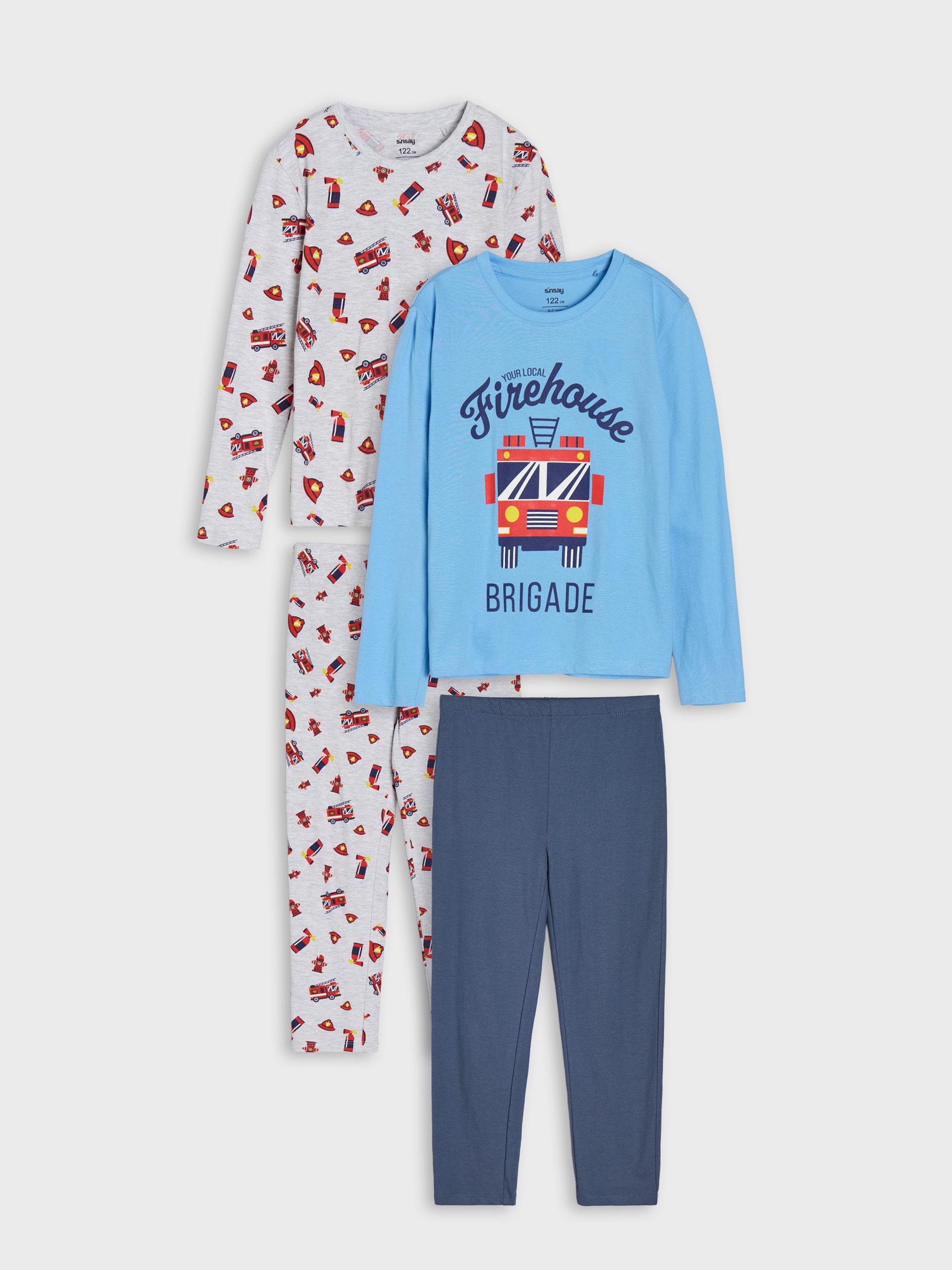 Sinsay - Piżamy dwuczęściowe 2 pack - niebieski