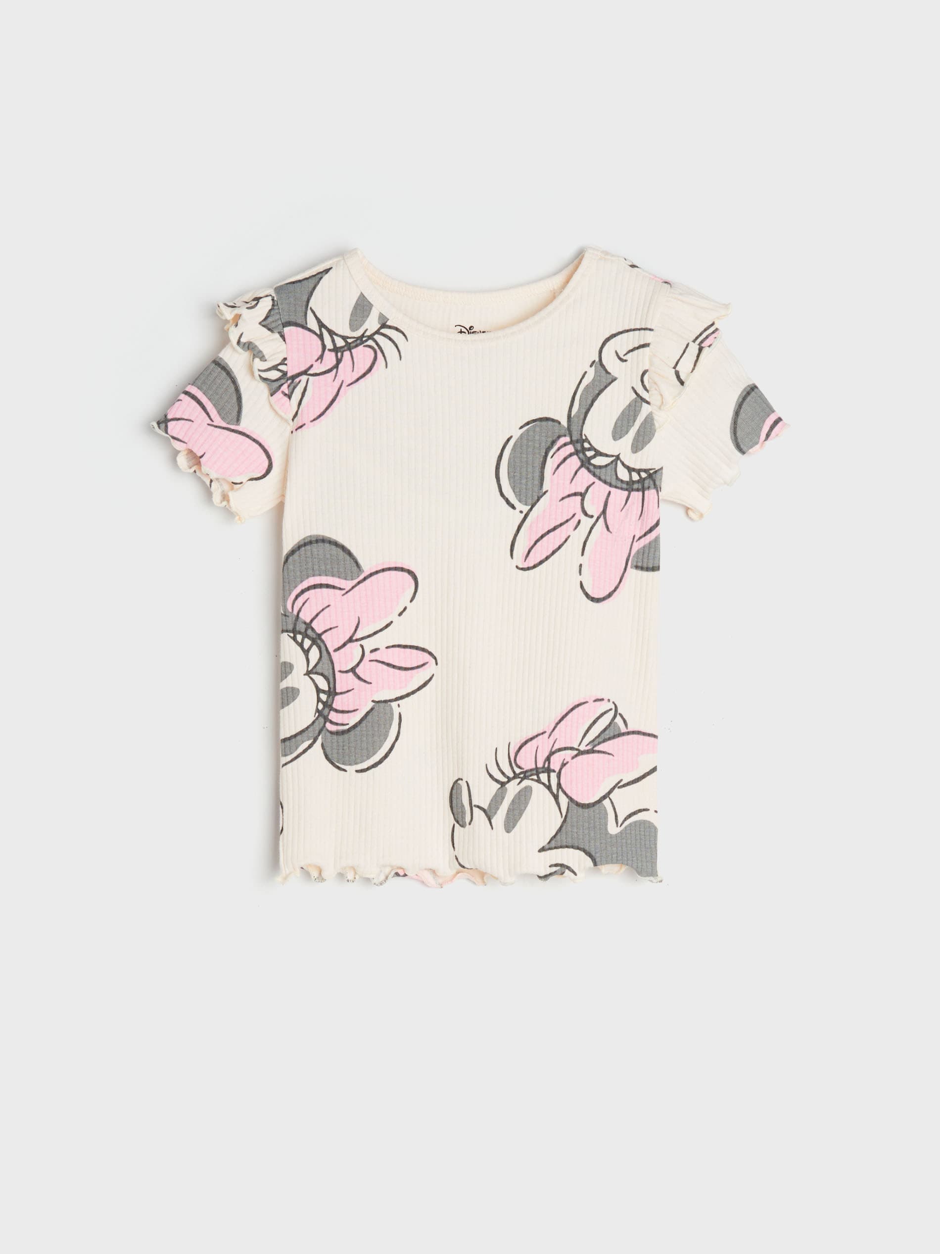 Sinsay - Tricou Cu Minnie Mouse - Crem