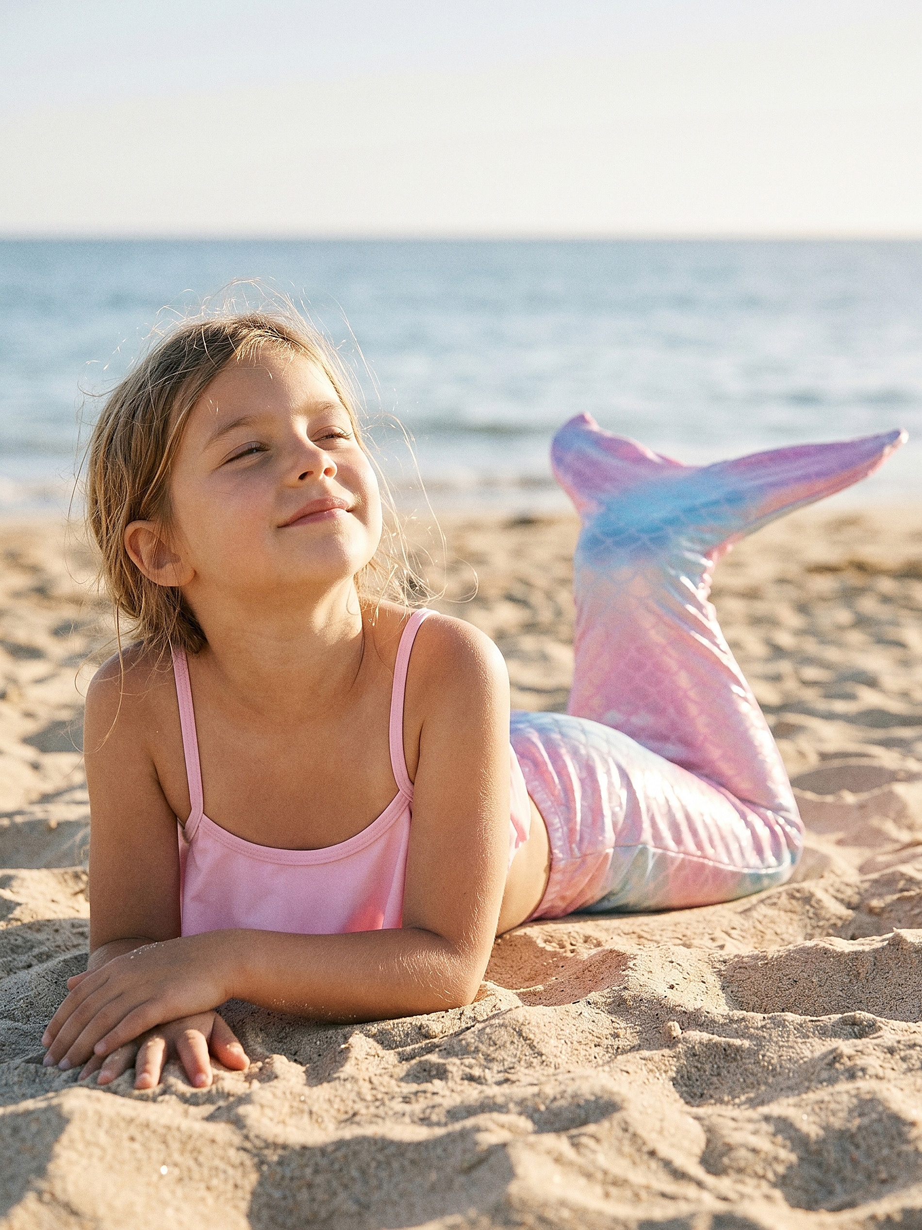 Sinsay - Trzyczęściowy strój kąpielowy z syrenim ogonem - wielobarwny