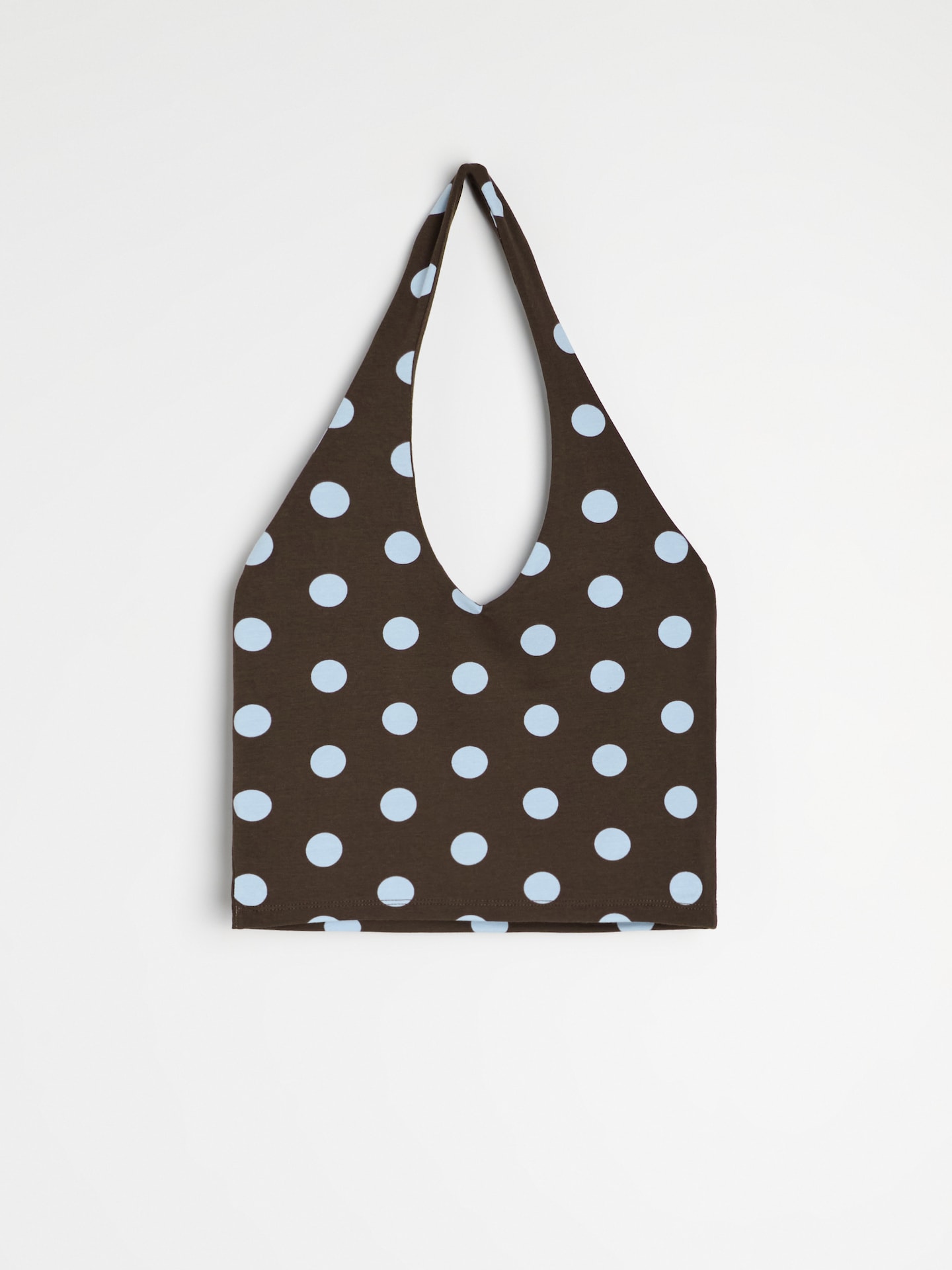 Sinsay - Top halter w kropki - brązowy