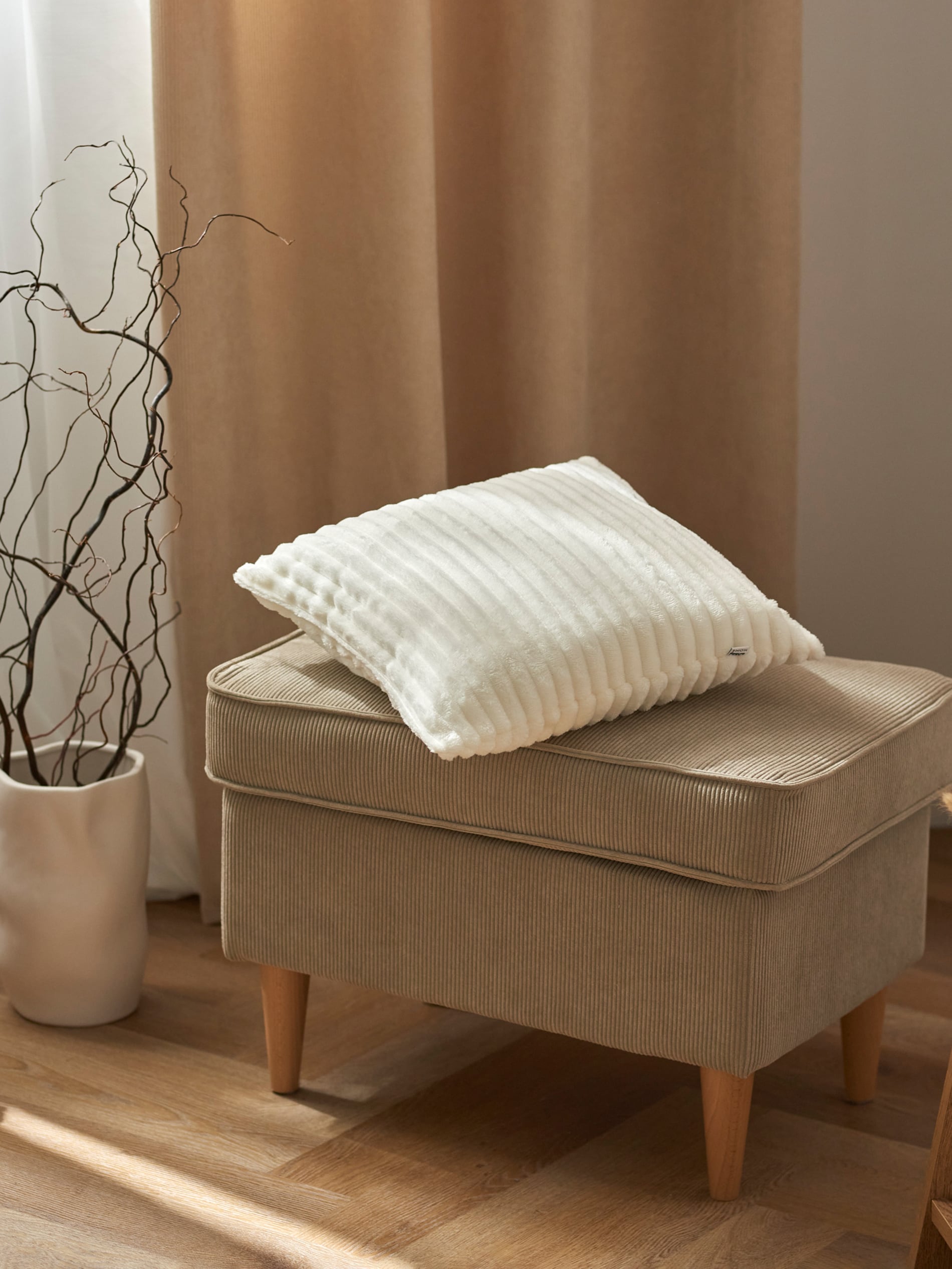 Sinsay - Μαξιλαροθήκη - κρεμ φωτογραφία