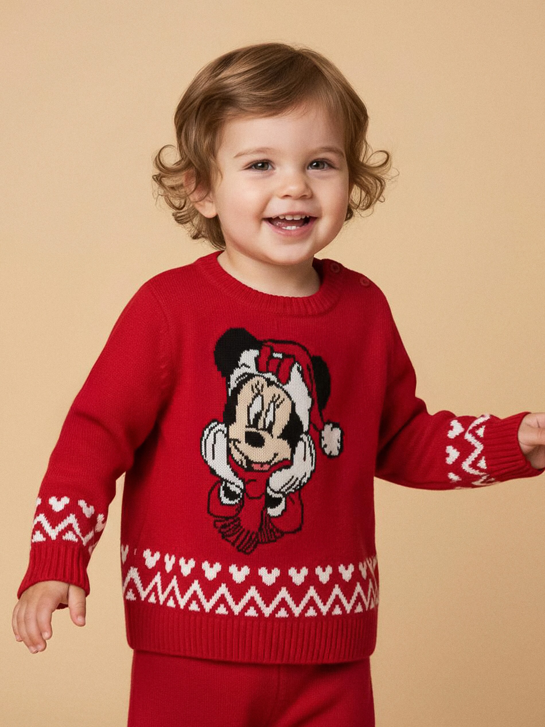Sinsay - Πουλόβερ Minnie Mouse - κοκκινο φωτογραφία