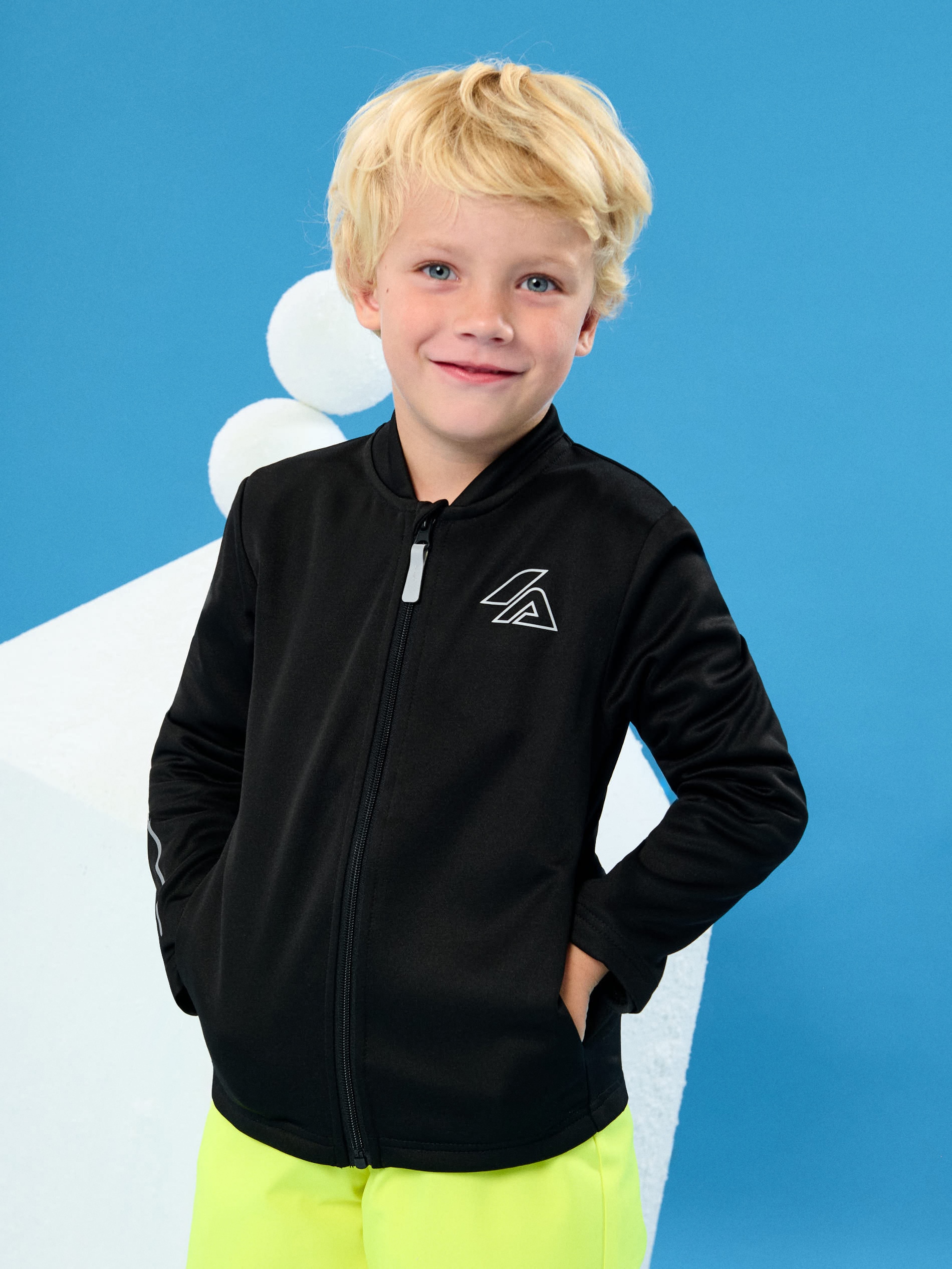 Sinsay - Φόρμα με ανακλαστικό σχέδιο Active - μαυρο φωτογραφία