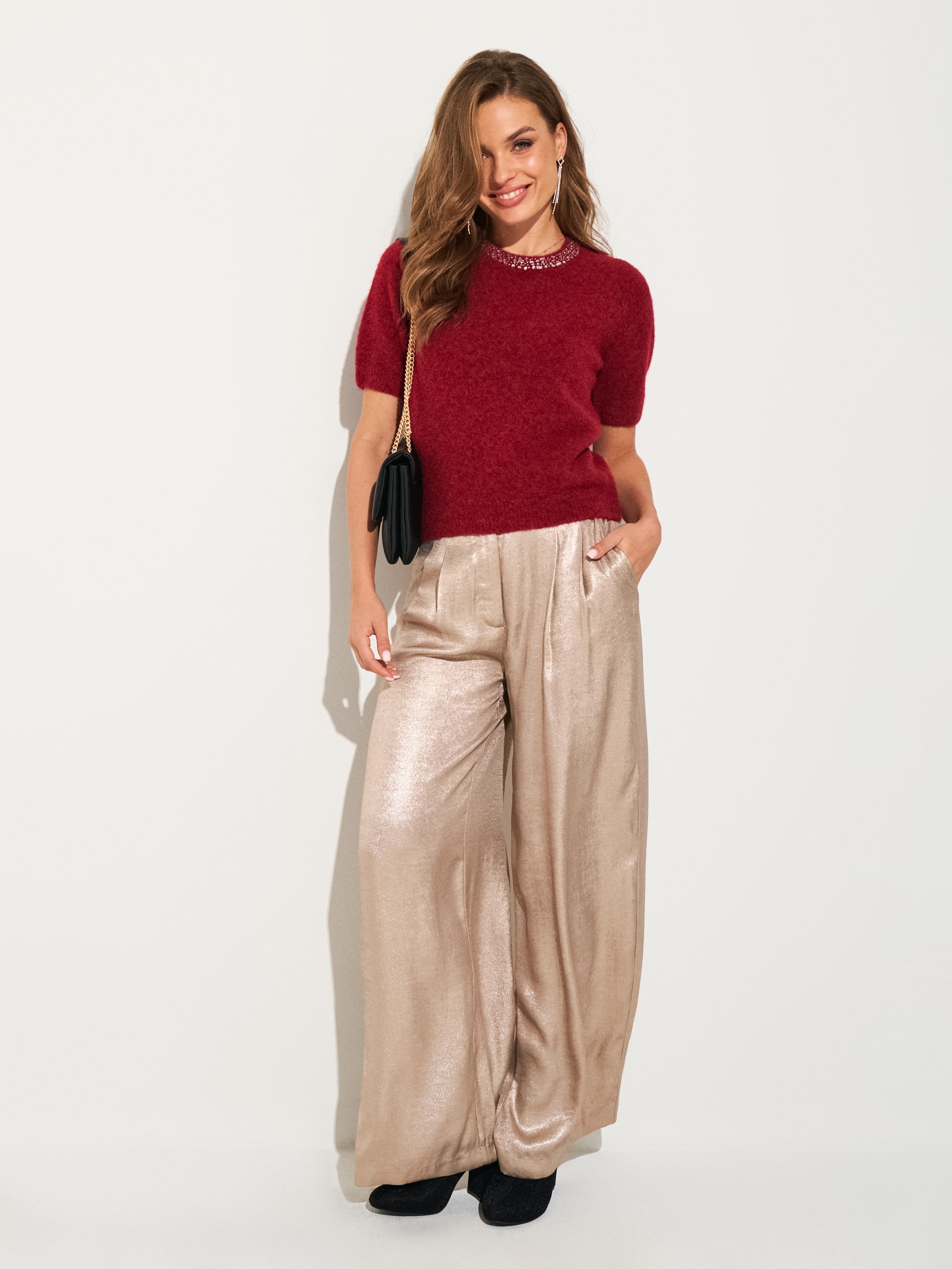 Sinsay - Μπλούζα-πουλόβερ με μείγμα μαλλιού - κοκκινο φωτογραφία